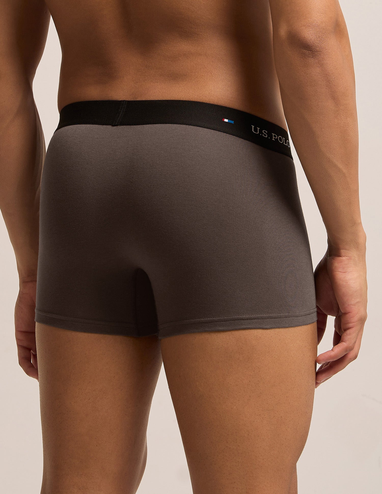 Breathable Cotton Stretch OET25 Trunks - Pack of 3 Java|Bettle|Forest River - U.S. Polo Assn. India | Large