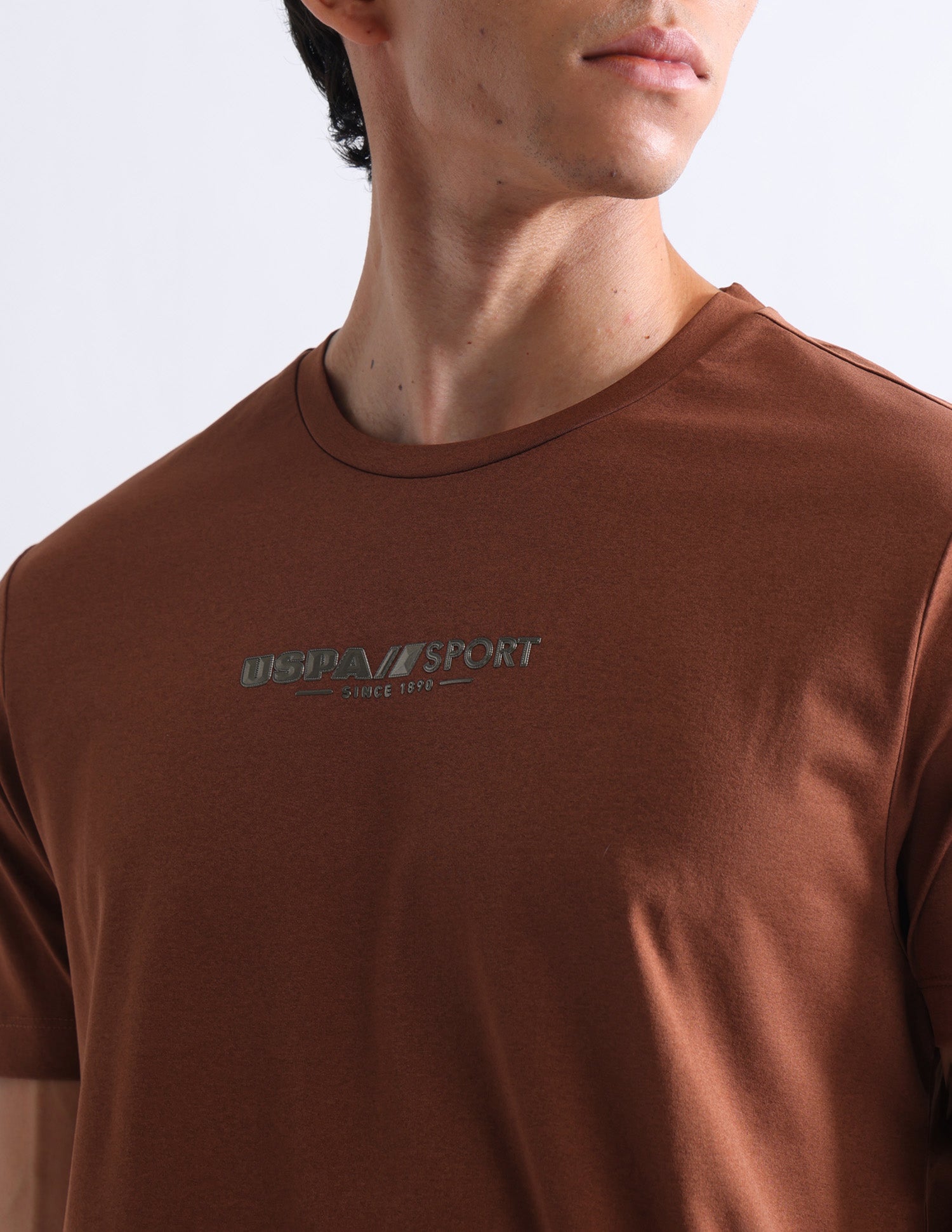 Solid Slim Fit T-Shirt Rust - U.S. Polo Assn. India | Large
