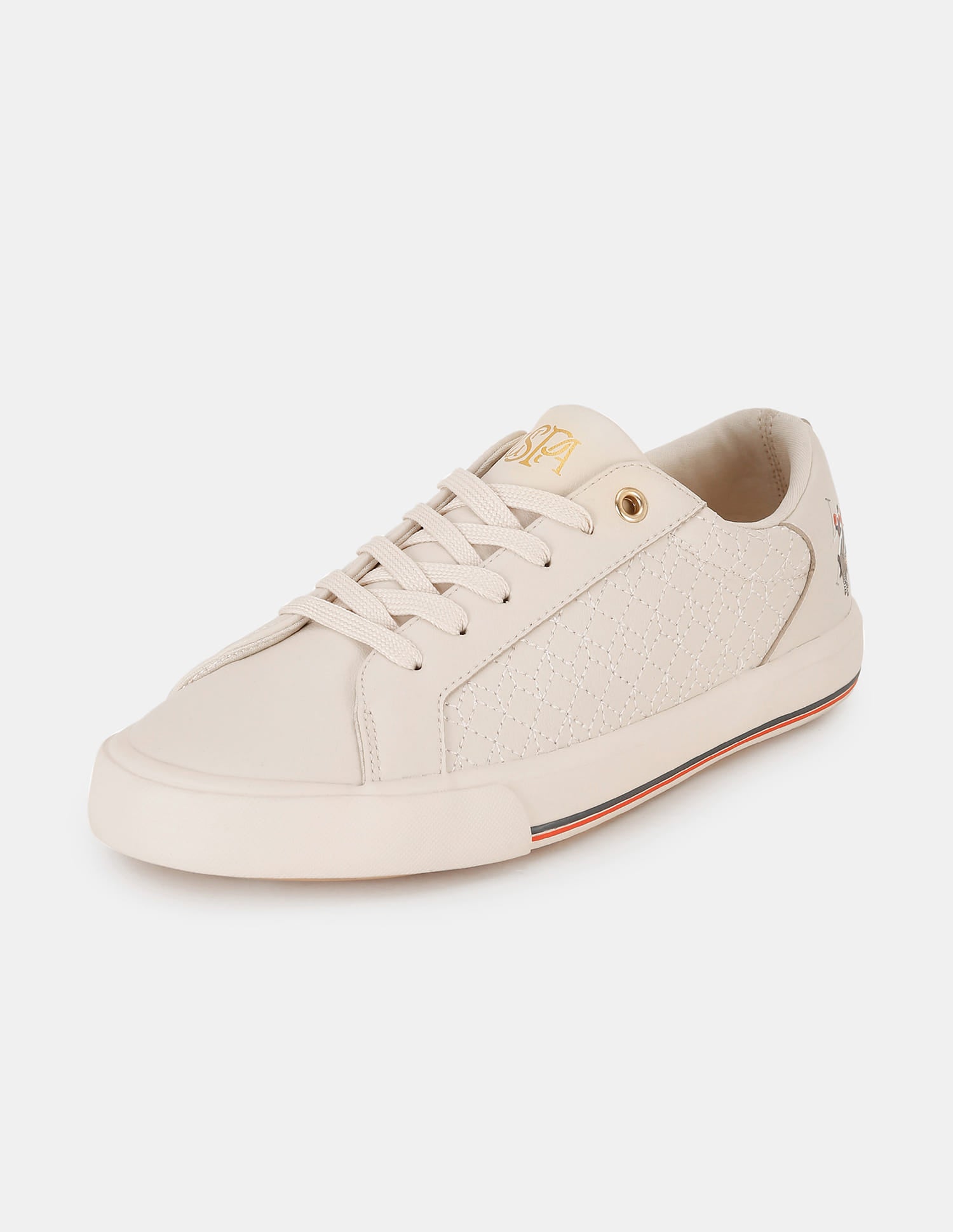 Heidi 2.0 Nude Quilting Detail Sneakers Shoes Nude - U.S. Polo Assn. India | Large