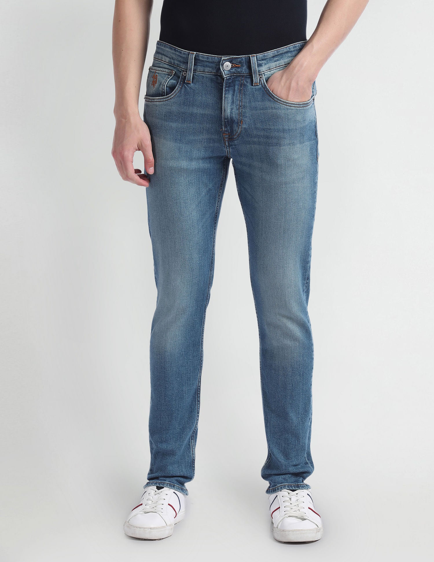 Brandon Slim Tapered Blue Jeans Blue - U.S. Polo Assn. India | Large