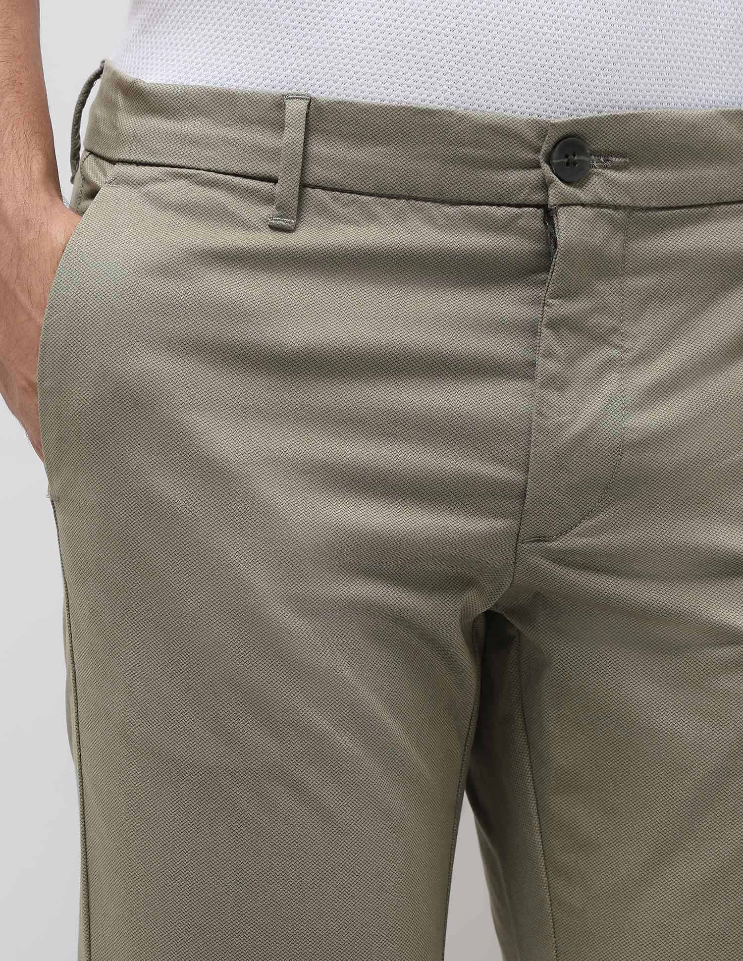 Denver Slim Fit Satin Trousers Sage - U.S. POLO ASSN. | Large