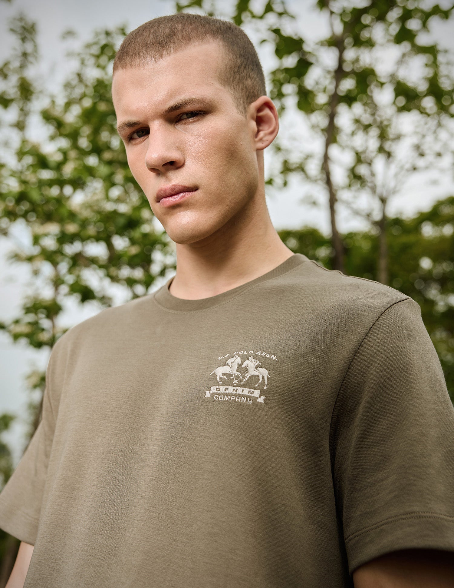 Relaxed Fit Pure Cotton T-Shirt Tan - U.S. Polo Assn. India | Large