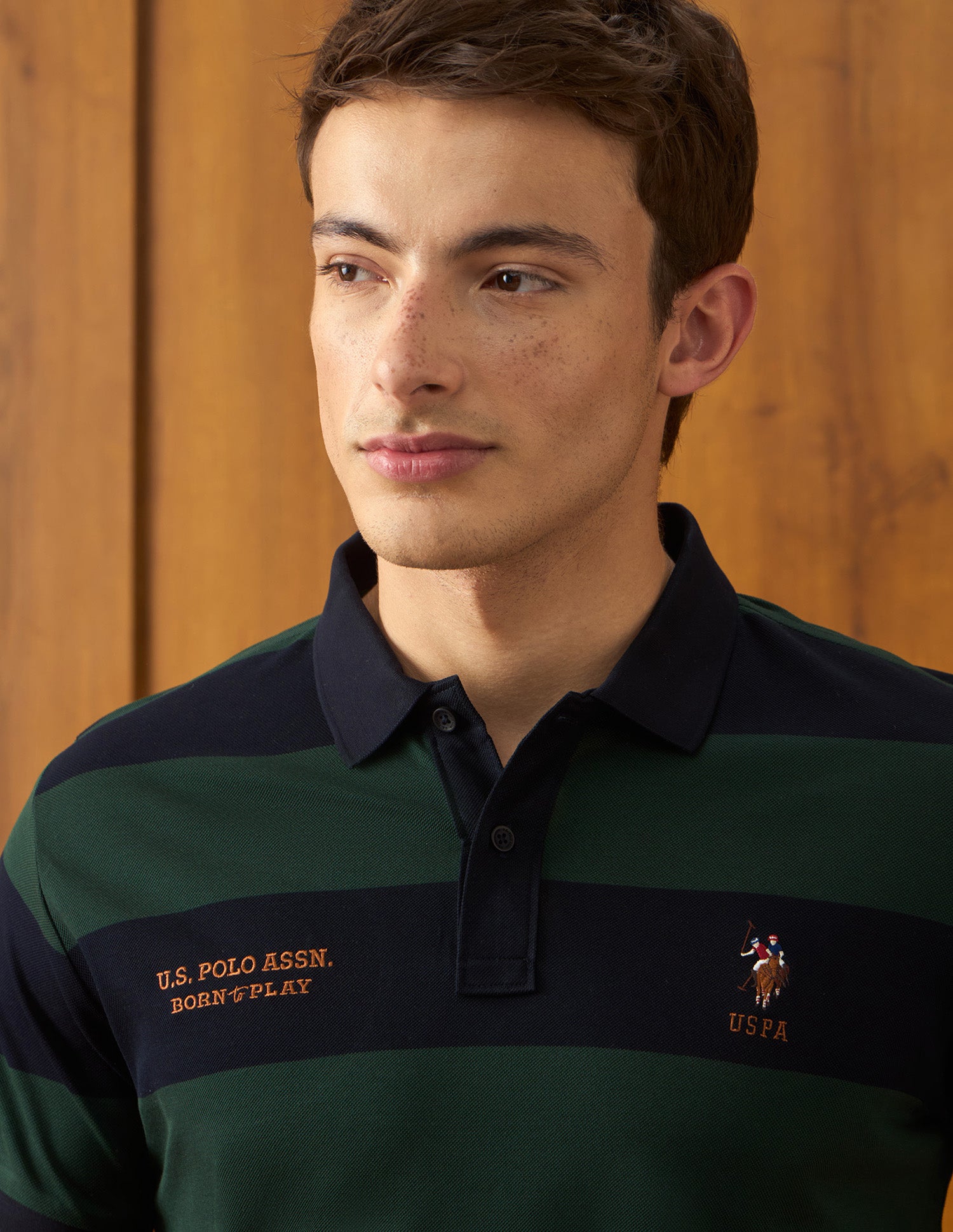 Horizontal Striped Slim Fit Polo Shirt Navy - U.S. Polo Assn. India | Large