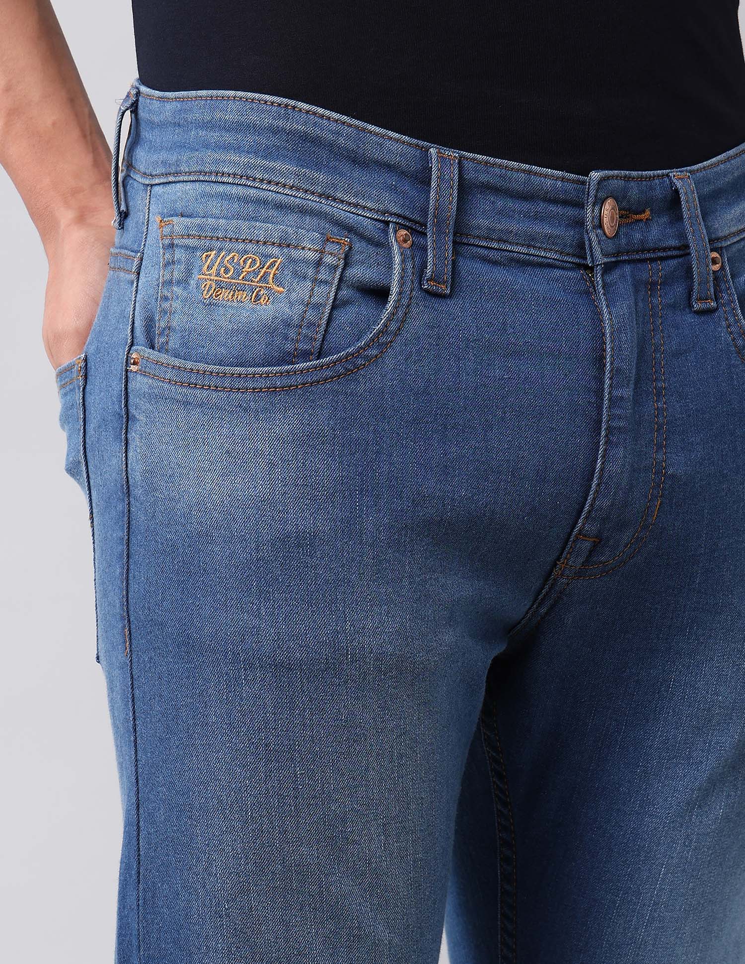 Henry Tapered Fit Blue Jeans Med Blue - U.S. POLO ASSN. | Large