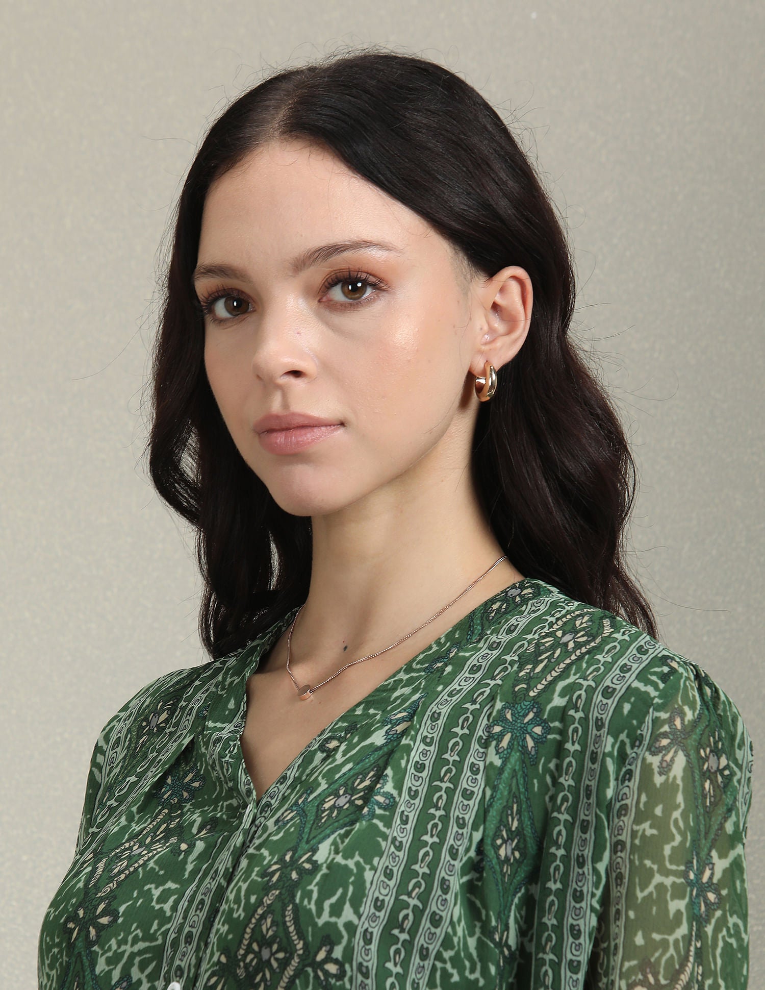 V-Neck Graphic Print Top Green - U.S. POLO ASSN. | Large