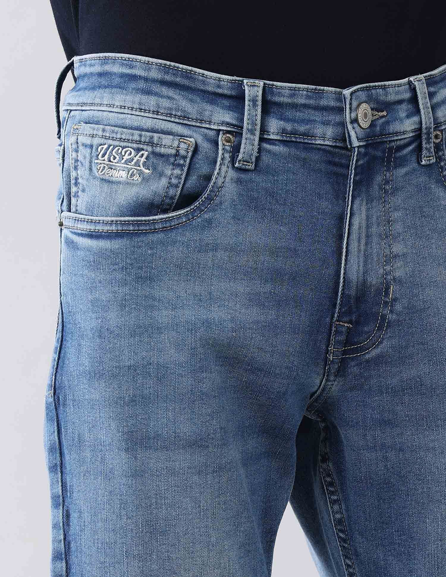 Brandon Slim Tapered Fit Blue Jeans Blue - U.S. POLO ASSN. | Large