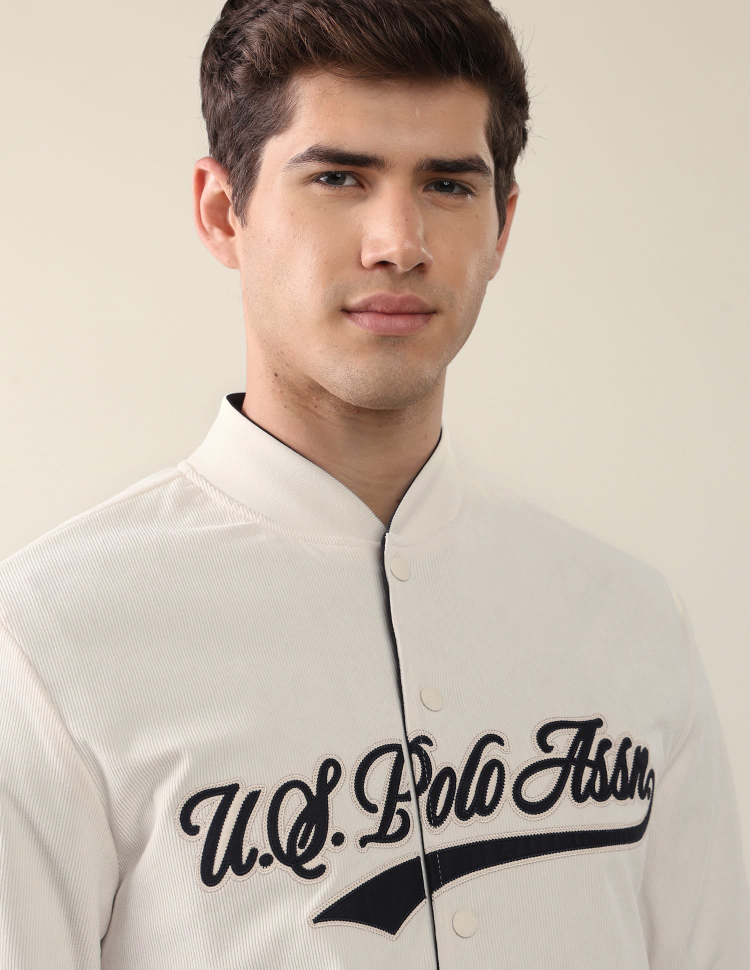 Brand Applique Reversible Jacket White - U.S. Polo Assn. India | Large