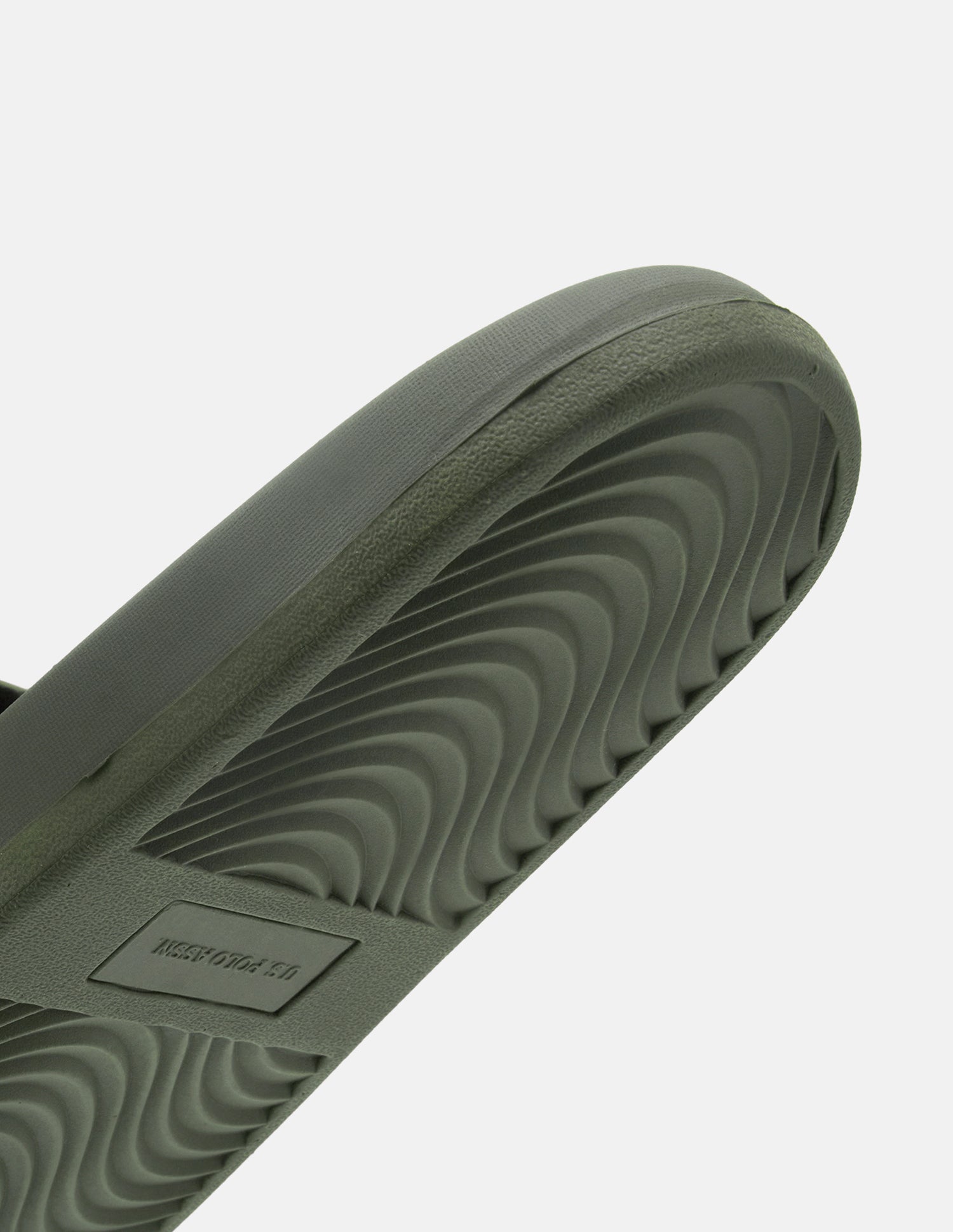 Brand Embossed Enzo Sliders Olive - U.S. Polo Assn. India | Large