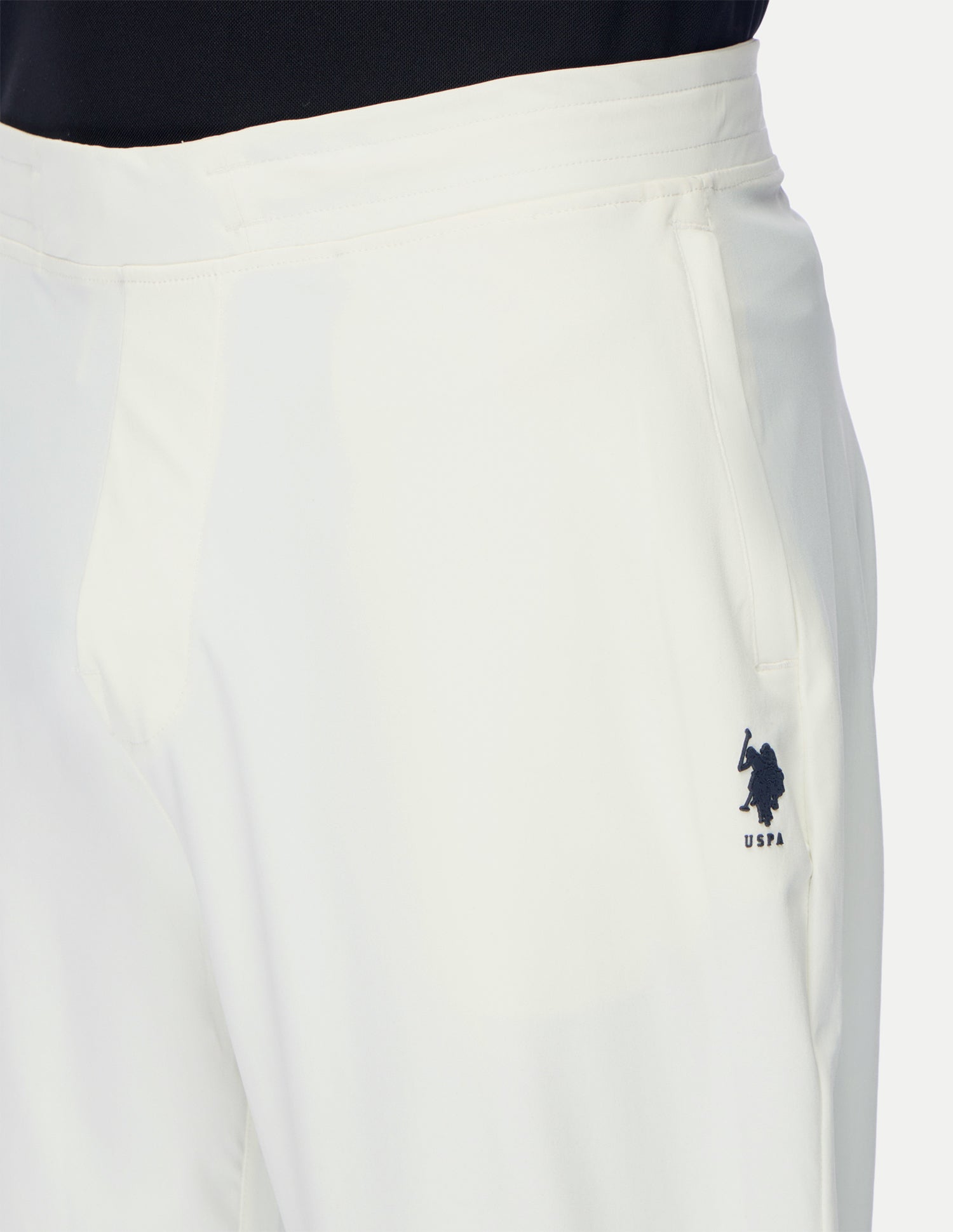 Mid Rise Regular Fit Active Track Pants White - U.S. Polo Assn. India | Large
