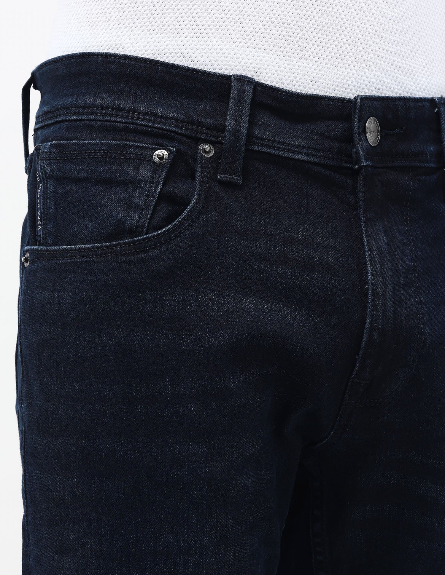 Brandon Slim Tapered Fit Blue Jeans Dark Blue - U.S. POLO ASSN. | Large