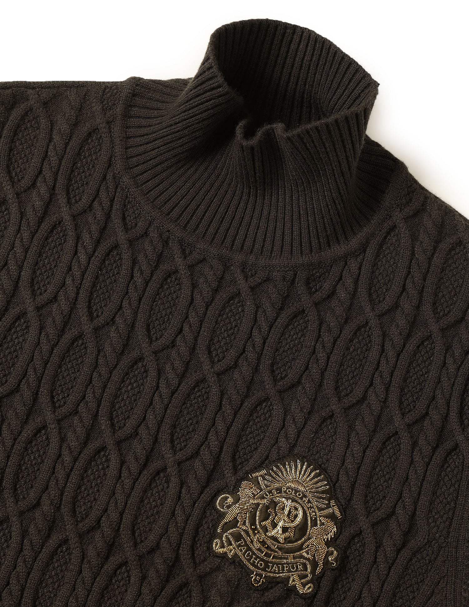 Pacho X Cable Knit Sweater Brown - U.S. POLO ASSN. | Large