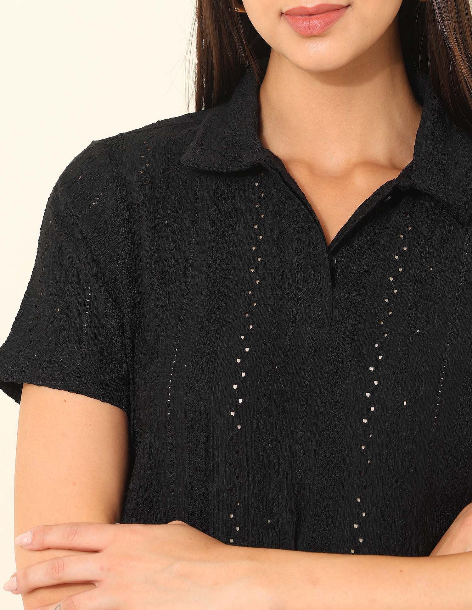 Relaxed Fit Textured Co-Ords Black - U.S. POLO ASSN. | Large