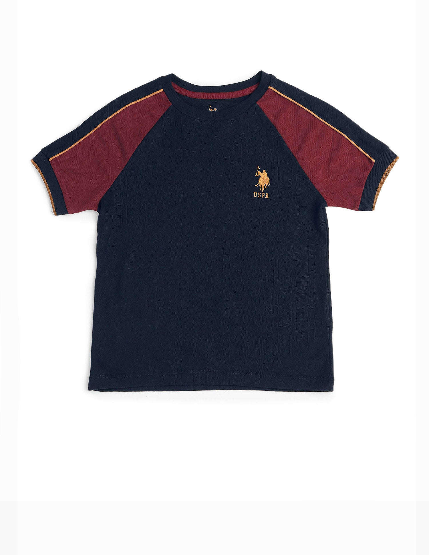 Boys Colour Blocked Regular Fit T-Shirt Navy - U.S. POLO ASSN. | Large
