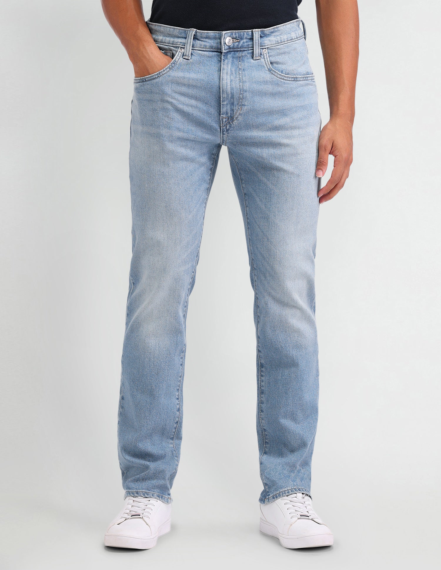 Harold Slim Straight Fit Blue Jeans Blue - U.S. POLO ASSN. | Large