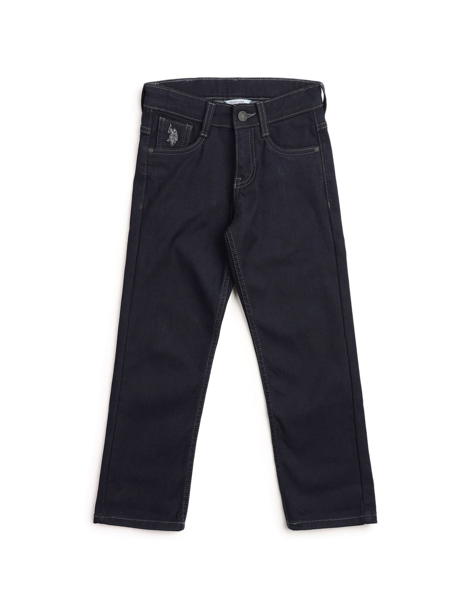 Boys Relaxed Fit Black Jeans Dark Wash - U.S. POLO ASSN. | Large