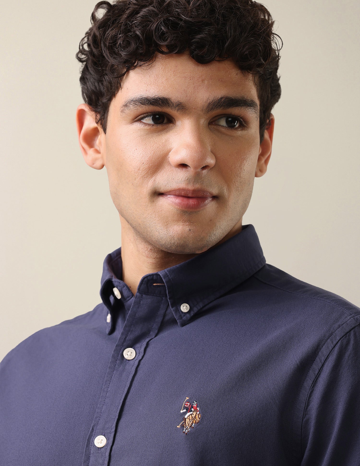 Oxford Tailored Fit Button-Down Collar Shirt Purple - U.S. Polo Assn. India | Large