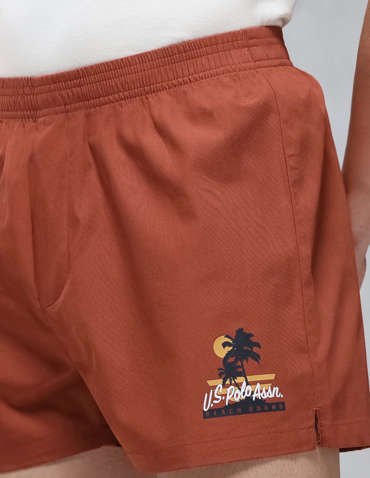 Pure Cotton Mid Rise OEX14 Boxers - Pack Of 1 Picante - U.S. Polo Assn. India | Large