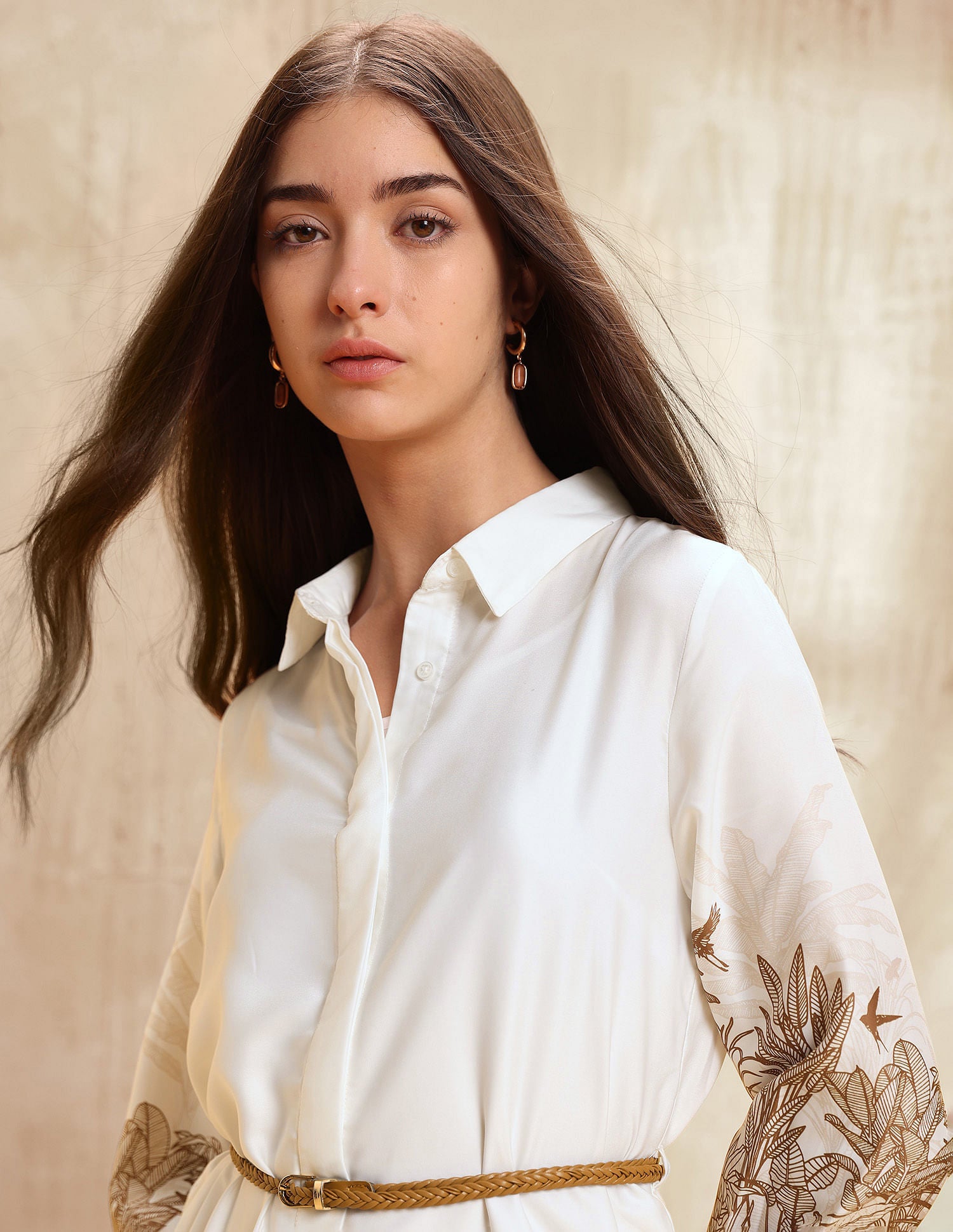 Tropical Printed Shirt Dress Iguana - U.S. POLO ASSN. | Large