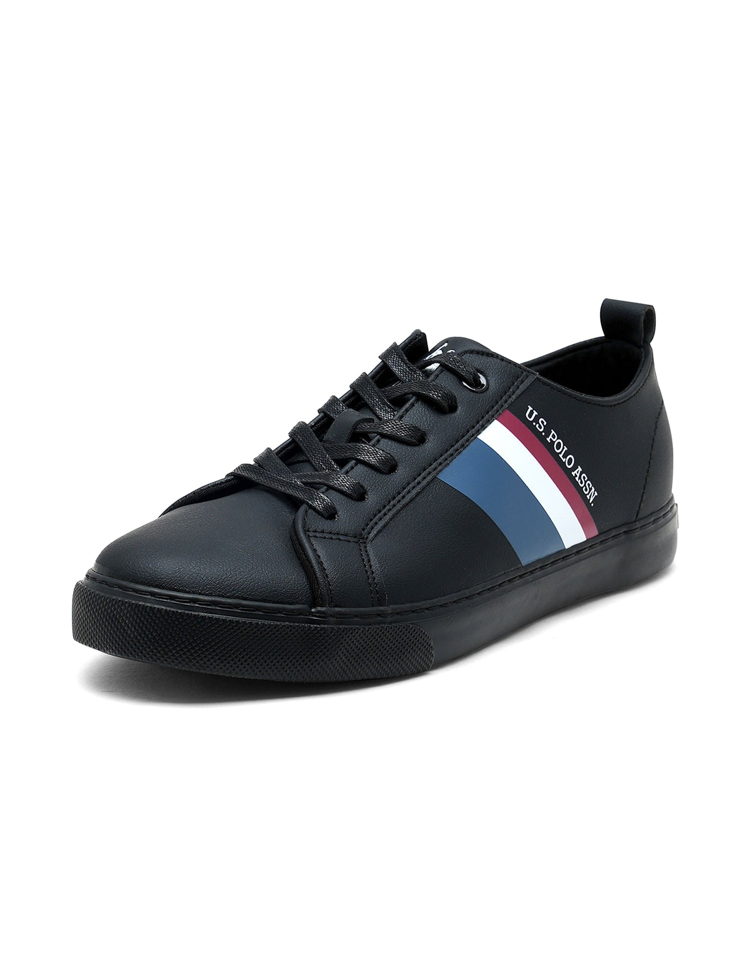 Men Brand Stripe Martinez 3.0 Sneakers Black - U.S. Polo Assn. India | Large