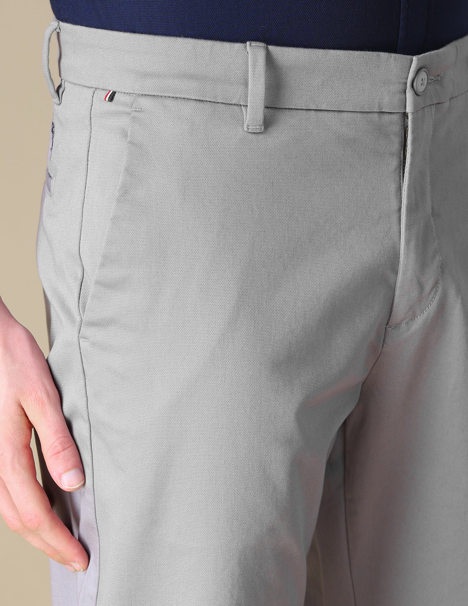 Dobby Riley Straight Fit Trousers Grey - U.S. POLO ASSN. | Large