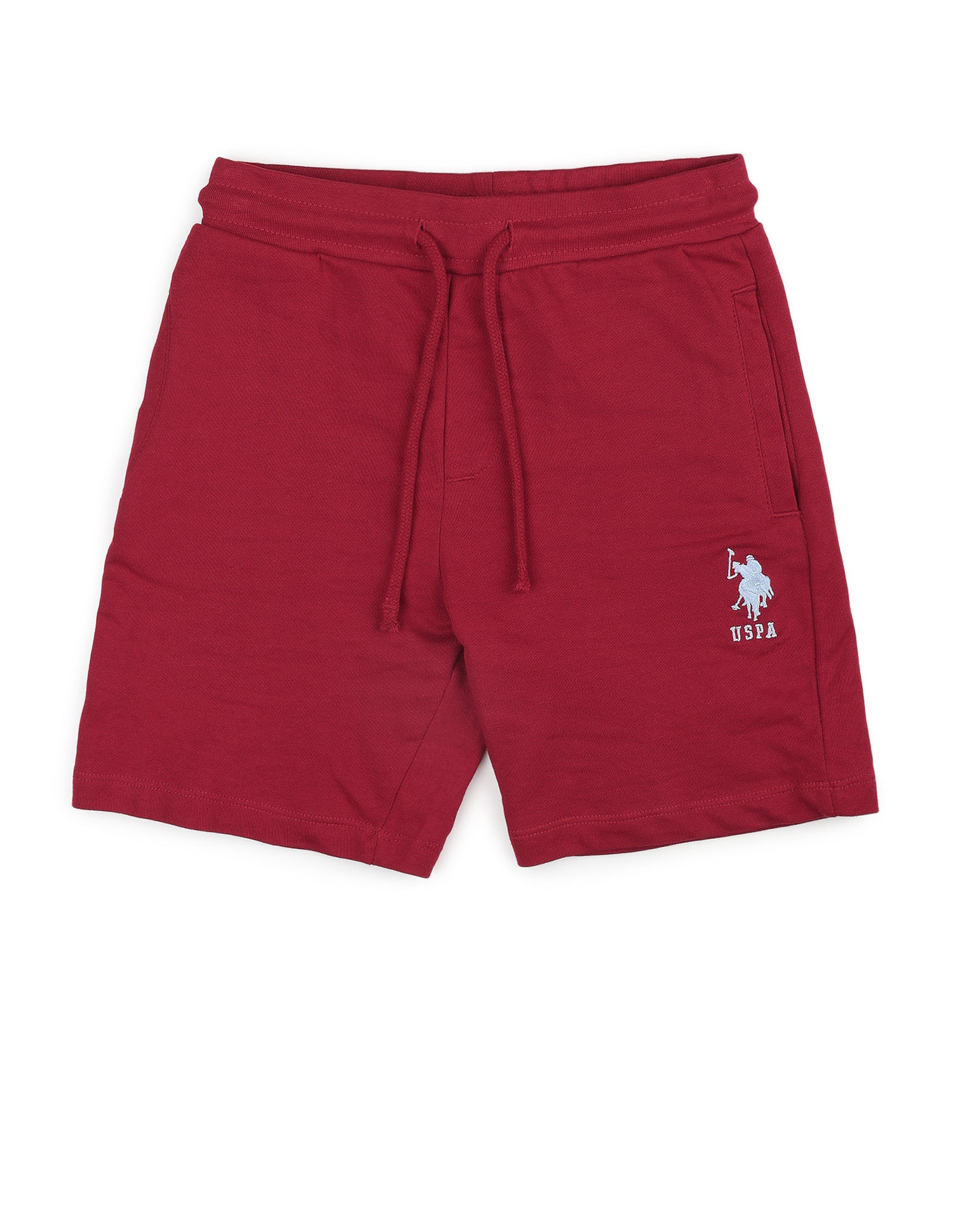 Boys Pure Cotton Mid Rise Shorts Red - U.S. POLO ASSN. | Large