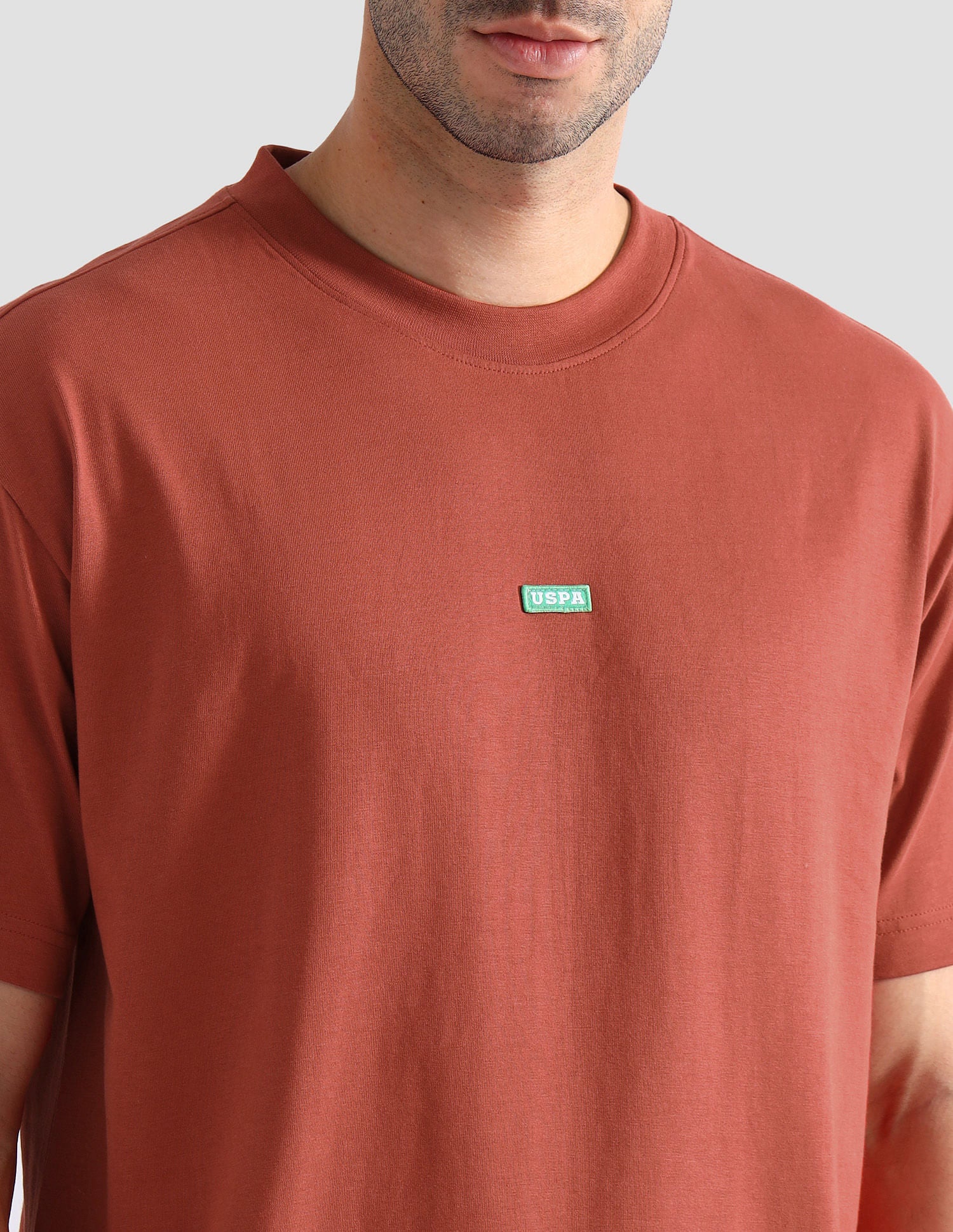 Pure Cotton Oversized OEE04 Lounge T-Shirt Rust - U.S. POLO ASSN. | Large