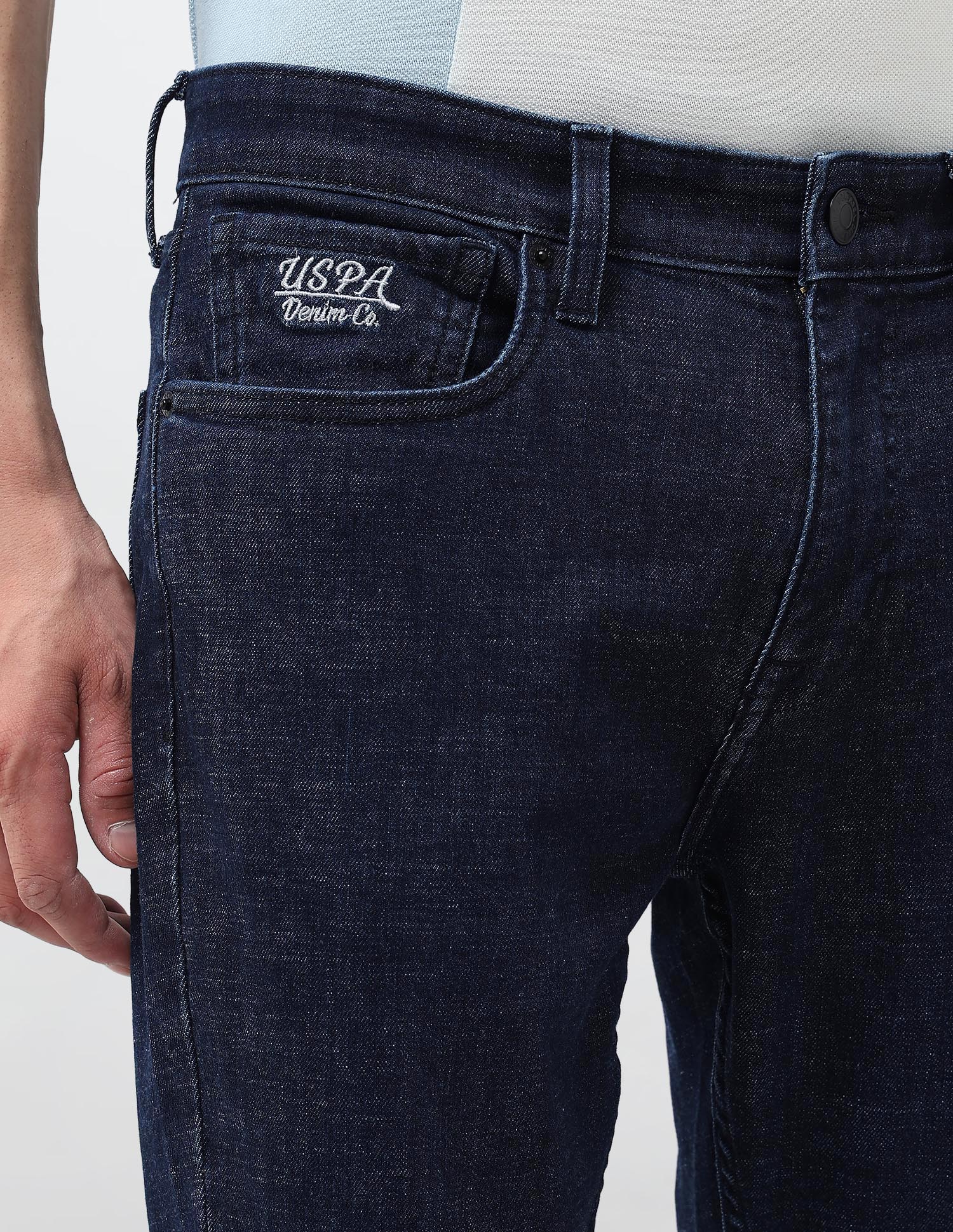 Henry Tapered Fit Blue Jeans Dark Blue - U.S. Polo Assn. India | Large