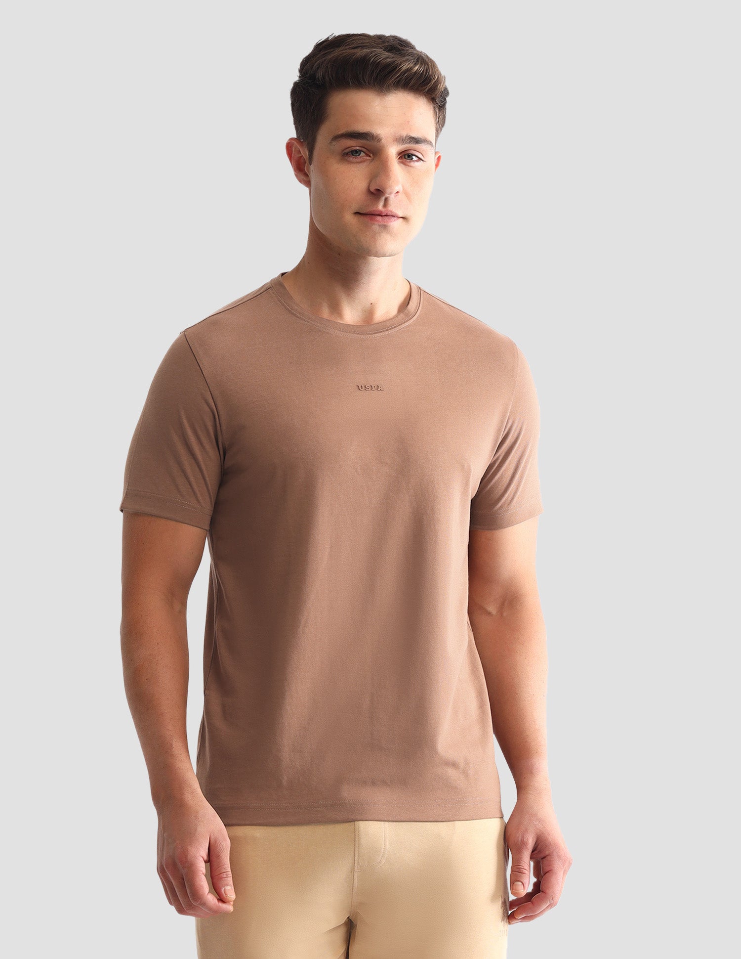 Round Neck Solid Loungewear T-Shirt Dill - U.S. POLO ASSN. | Large