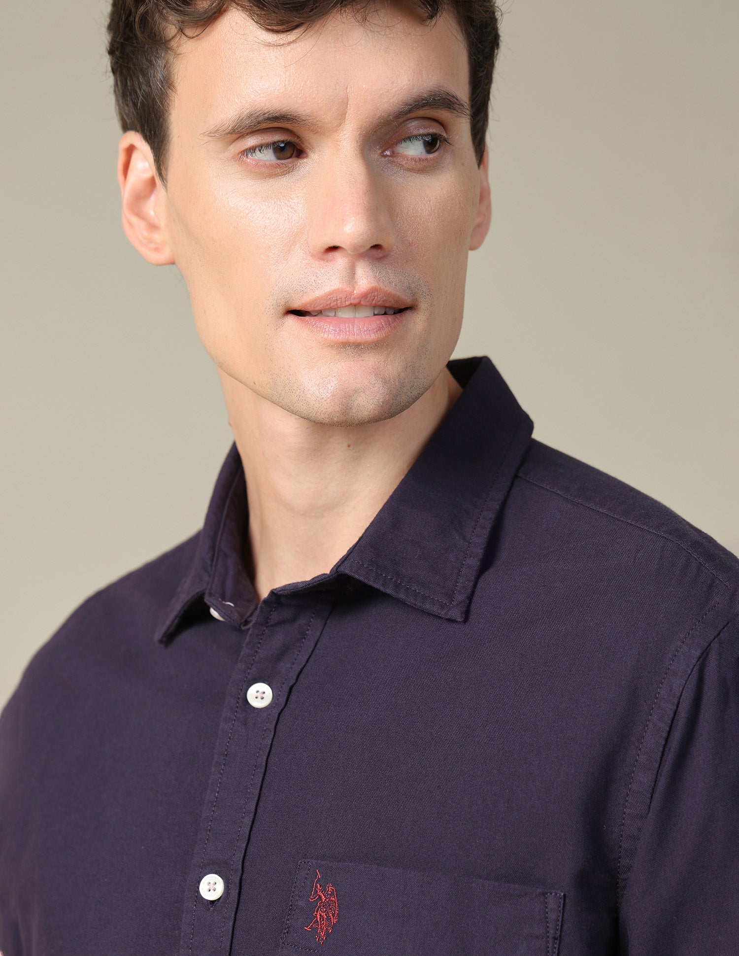 Oxford Tailored Fit Shirt Purple - U.S. Polo Assn. India | Large