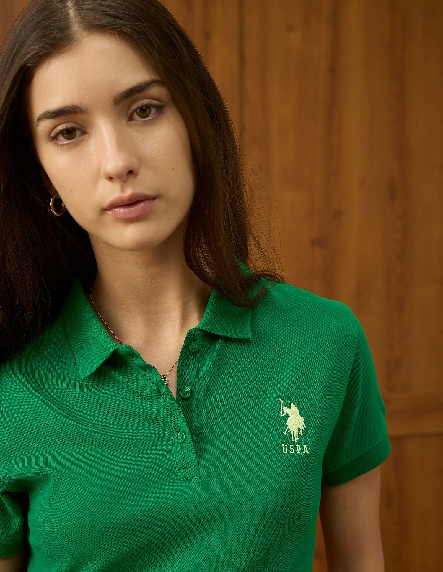 Regular Fit Solid Polo Shirt Green - U.S. POLO ASSN. | Large