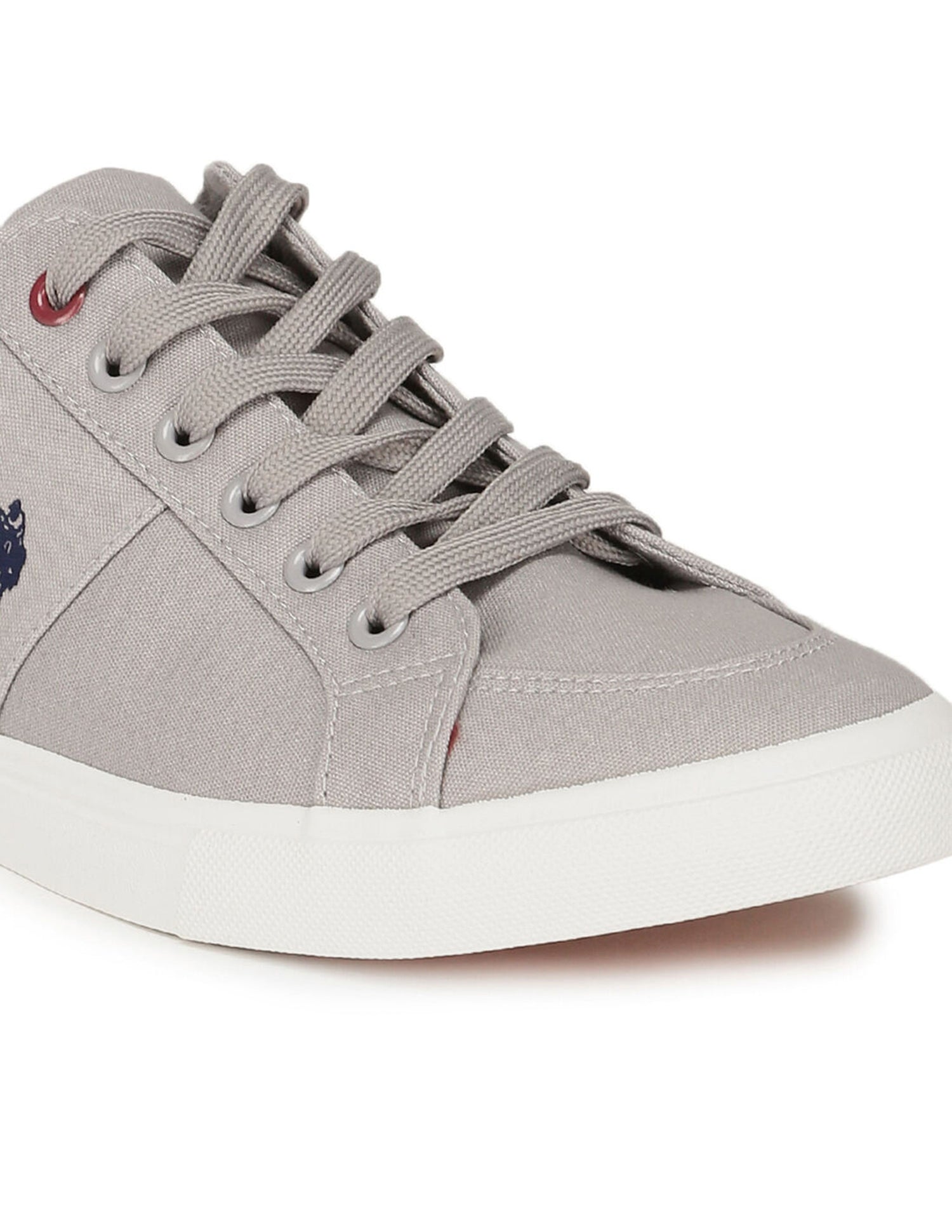 Men Contrast Stripe Canvas Clarkin Sneakers Grey - U.S. POLO ASSN. | Large