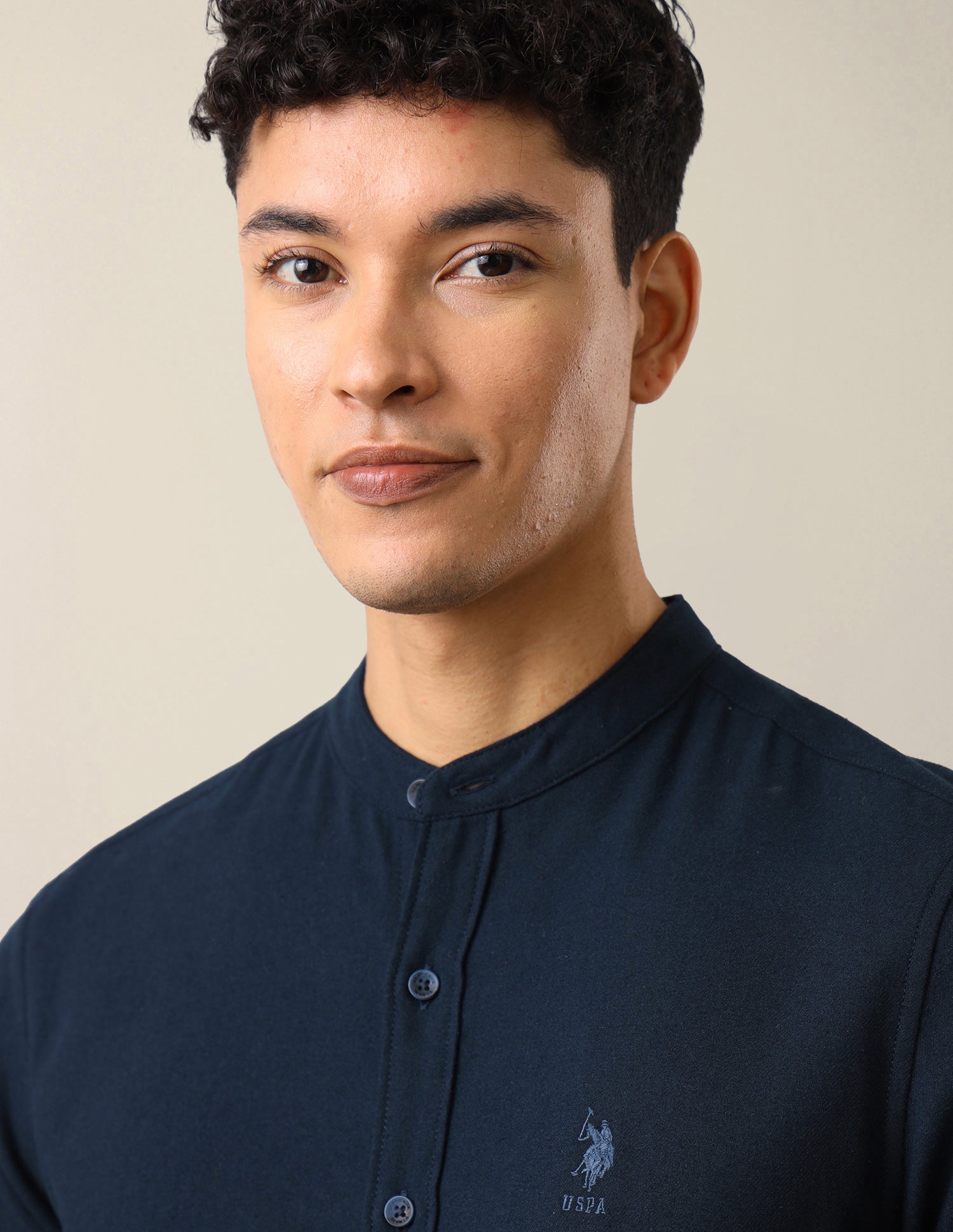 Twill Solid Shirt Navy - U.S. Polo Assn. India | Large