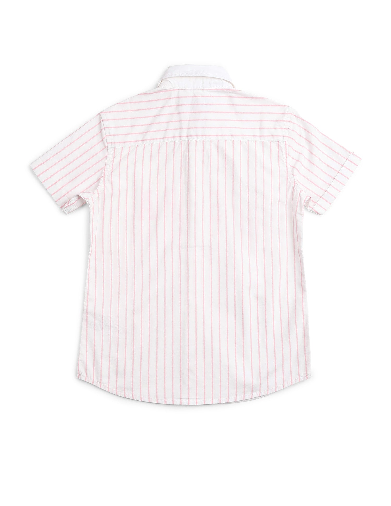 Boys Vertical Striped Regular Fit Shirt Pink - U.S. POLO ASSN. | Large