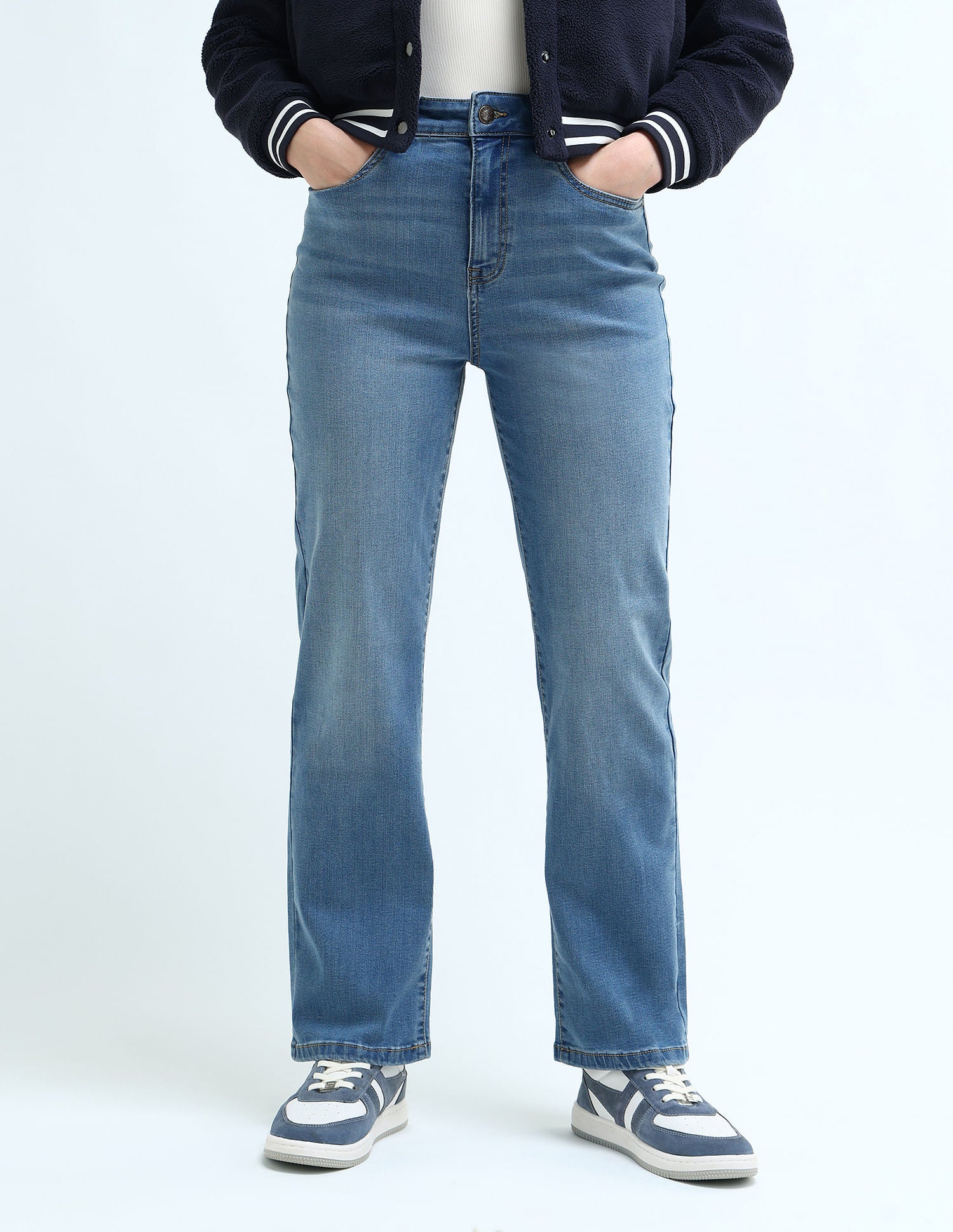 Straight Fit Mid Rise Jeans Blue - U.S. Polo Assn. India | Large
