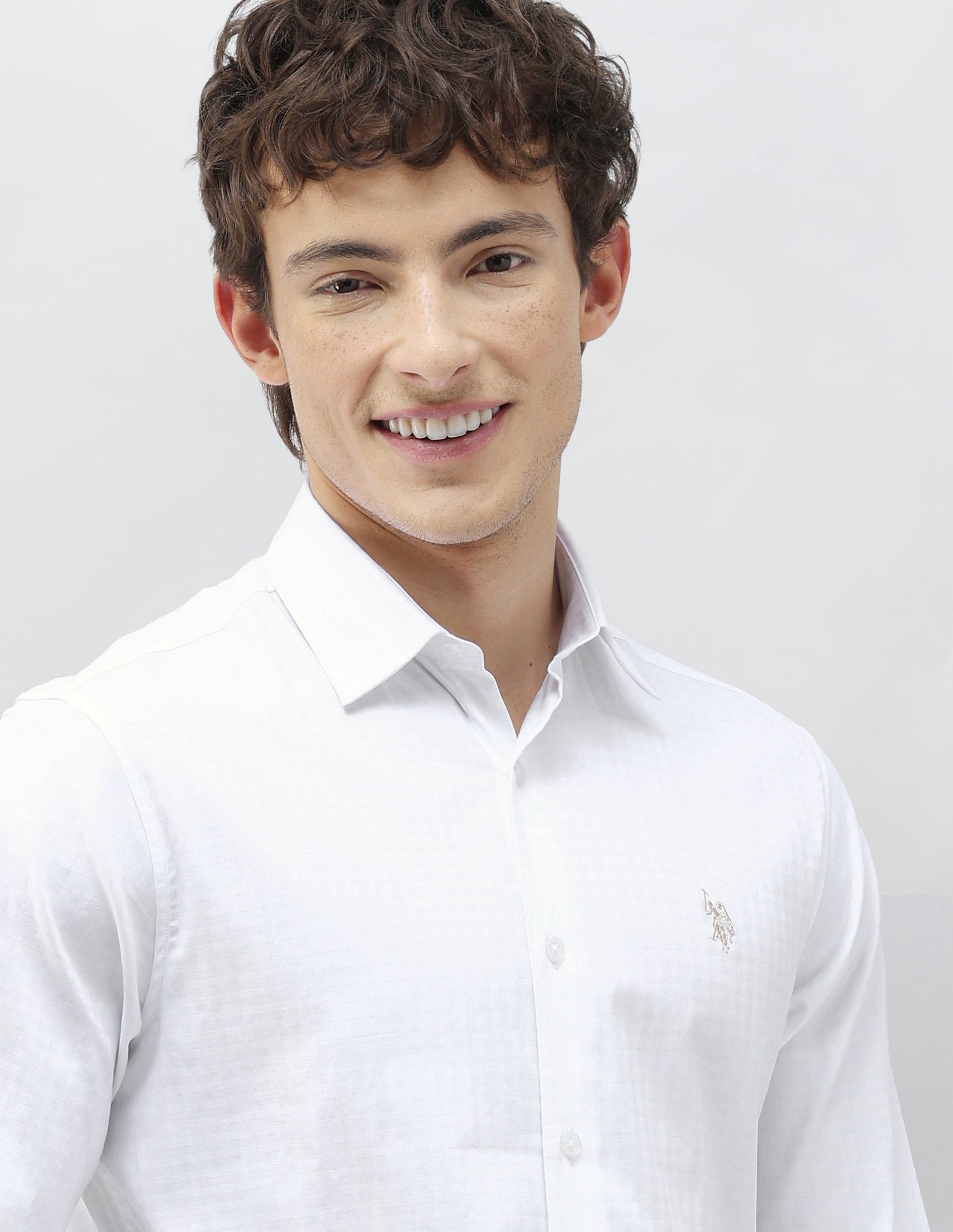 Premium Whites Tailored Fit Shirt White - U.S. Polo Assn. India | Large