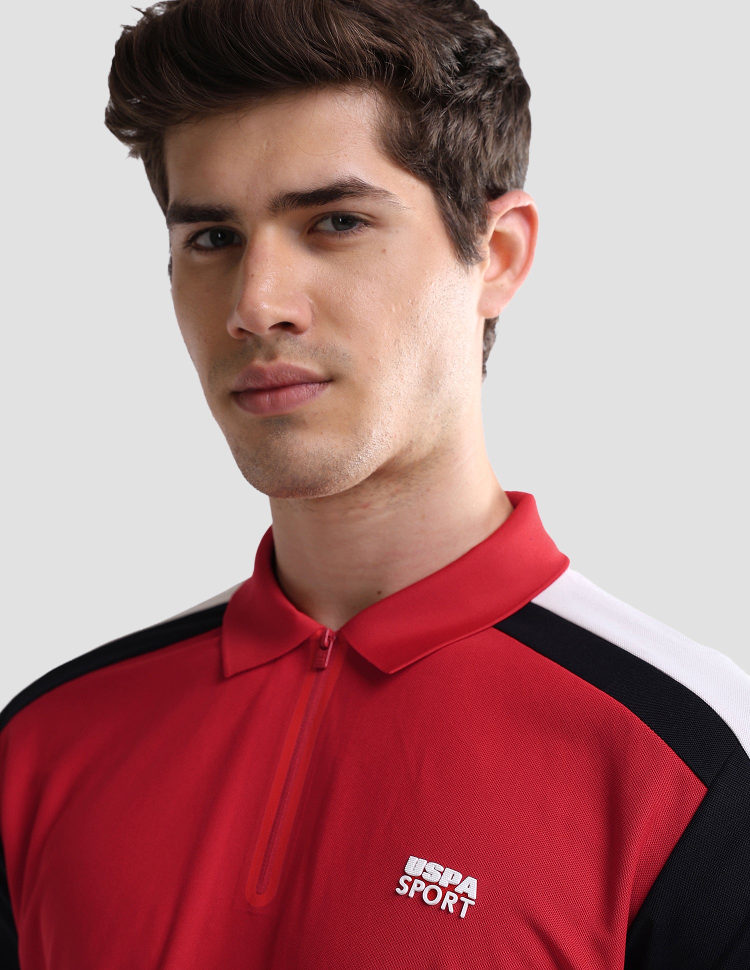 Solid Slim Fit Active Polo Shirt Red - U.S. Polo Assn. India | Large