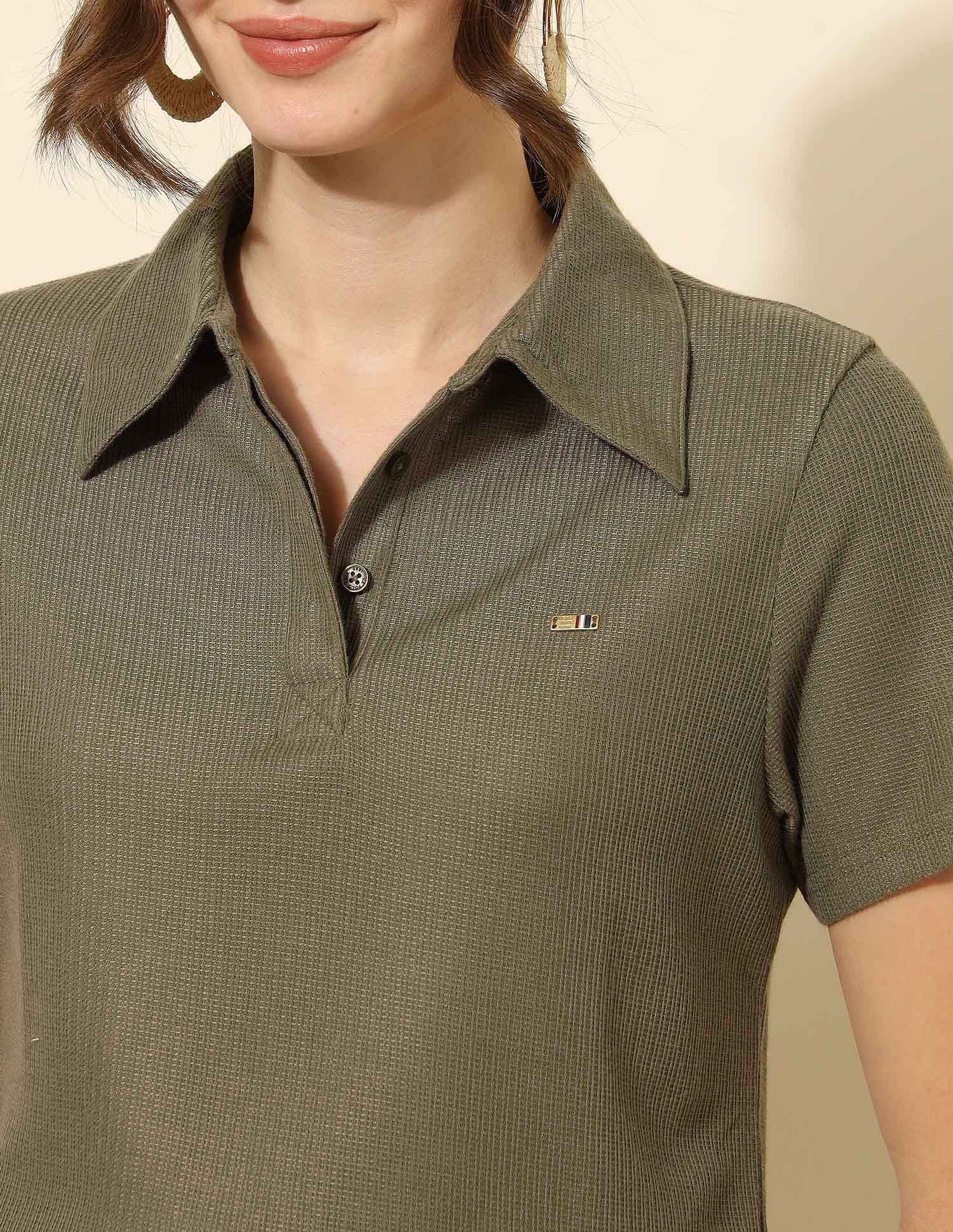 Regular Fit Solid Polo Shirt Olive - U.S. POLO ASSN. | Large