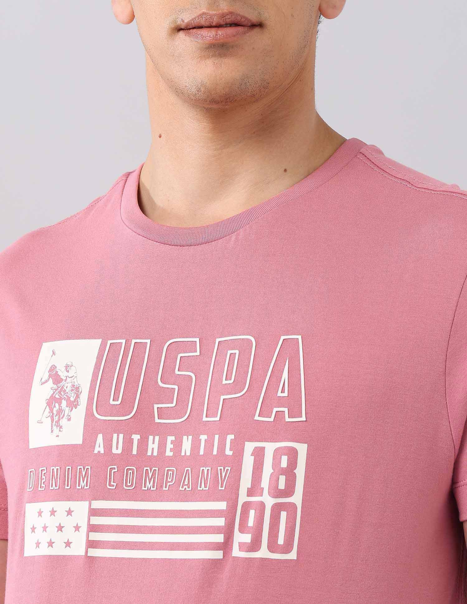 Brand Printed Summer In Med T-Shirt Pink - U.S. Polo Assn. India | Large