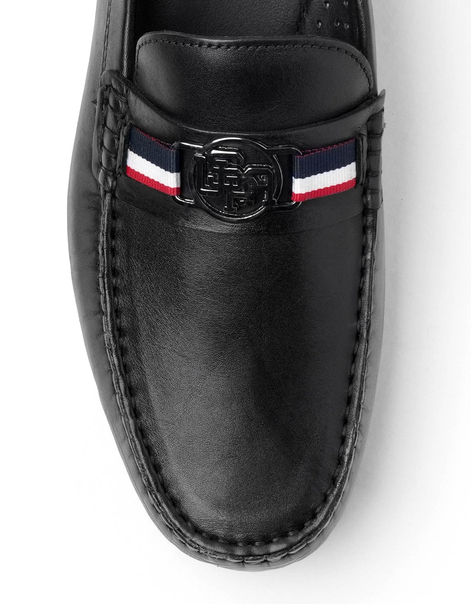 Men Astian Solid Loafers Black - U.S. Polo Assn. India | Large