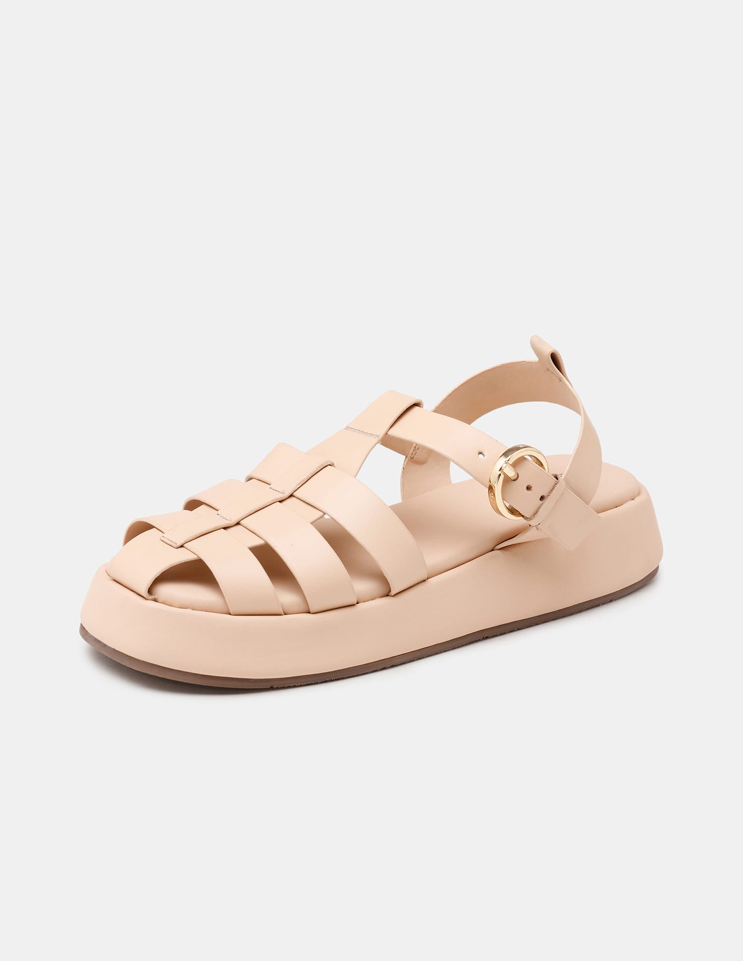 Women Multi Strap Nara Buckle Sandals Nude - U.S. Polo Assn. India | Large