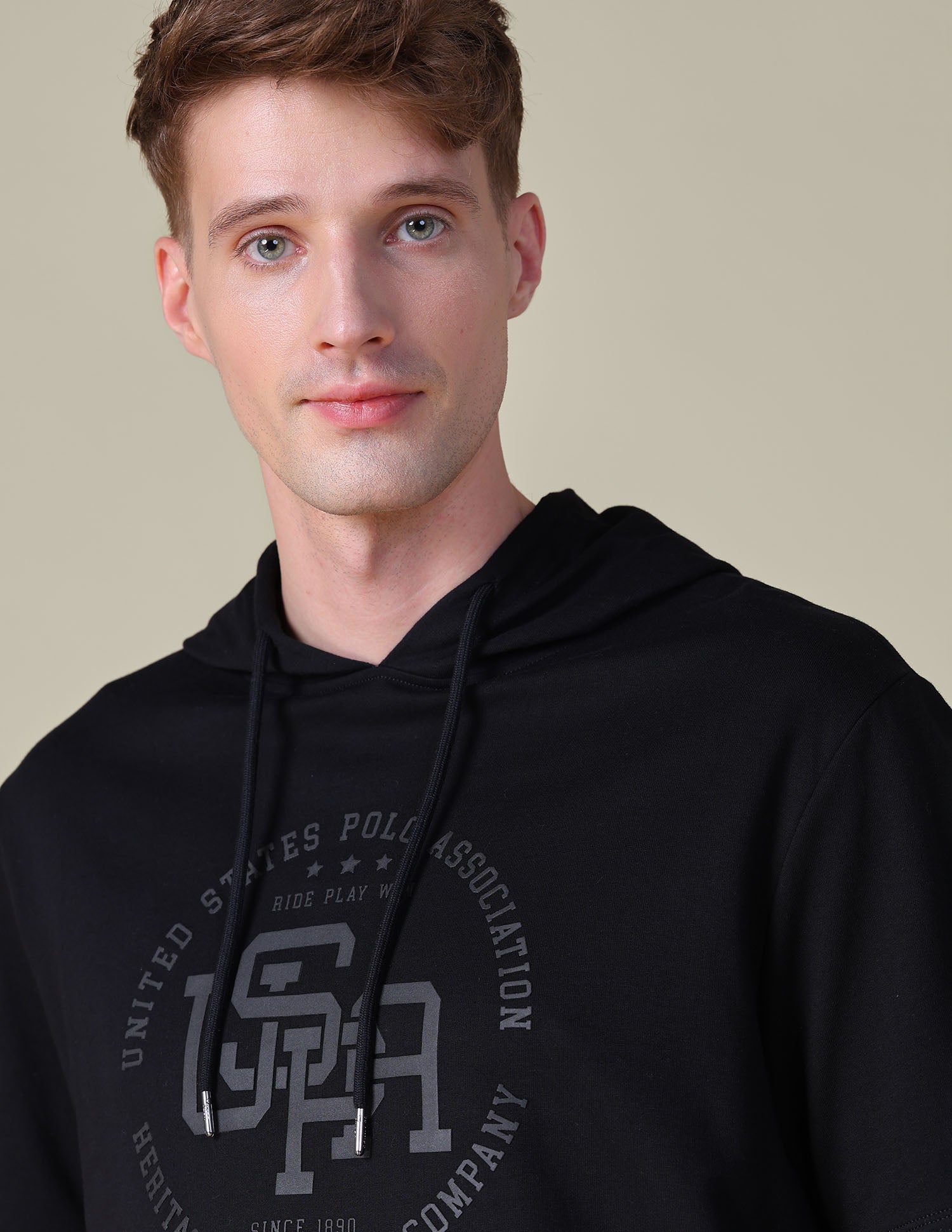 Hooded Relaxed Fit T-Shirt Black - U.S. POLO ASSN. | Large