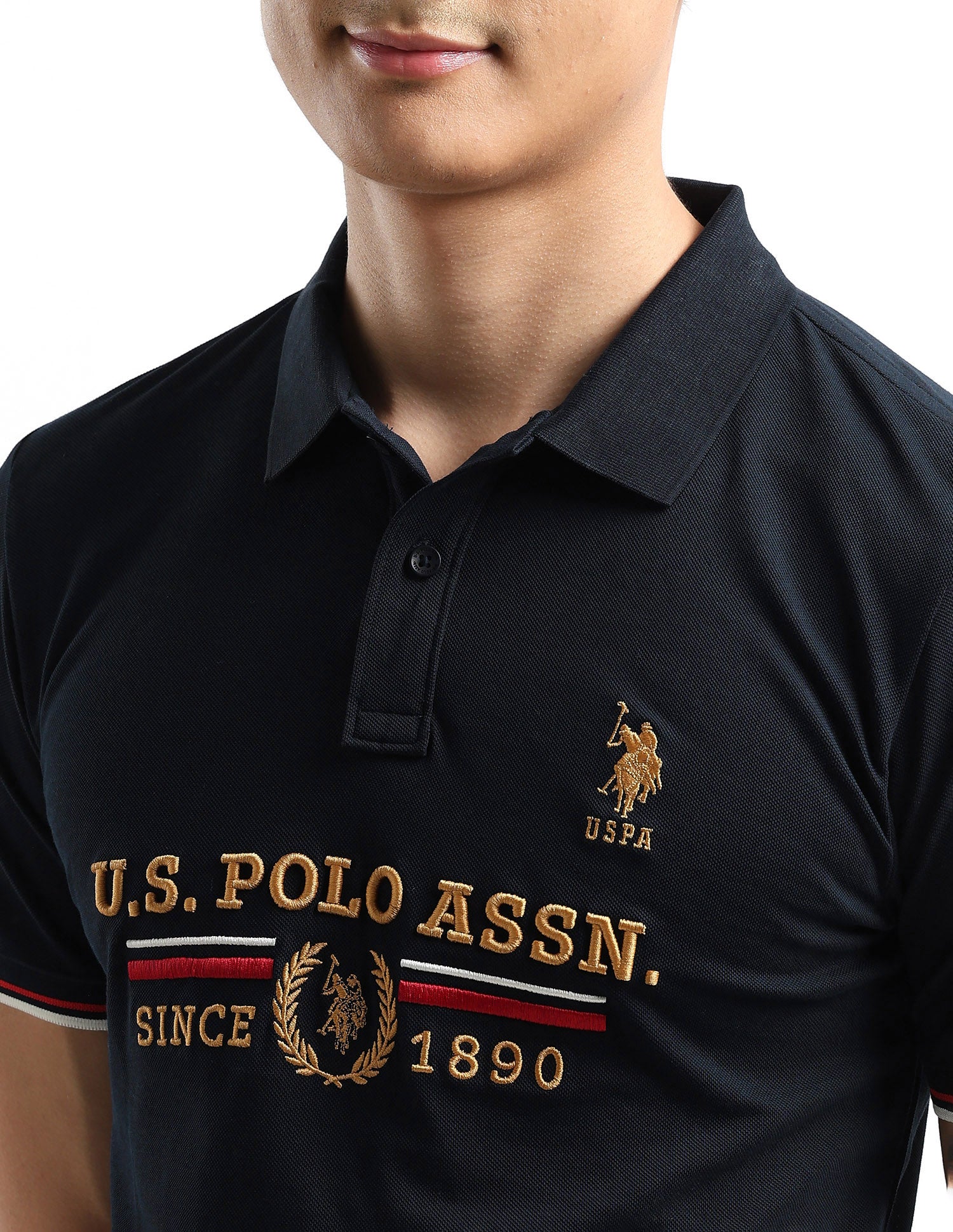 Brand Embroidered Regular Fit Polo Shirt Navy - U.S. POLO ASSN. | Large
