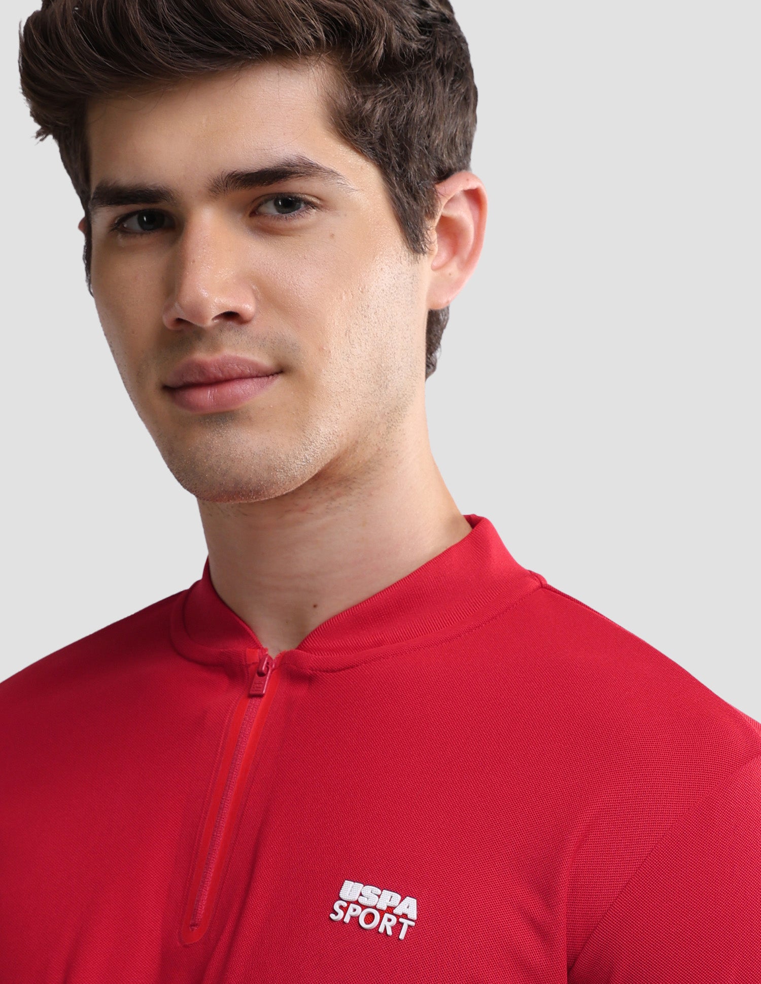 Solid Slim Fit Active Polo Shirt Red - U.S. Polo Assn. India | Large