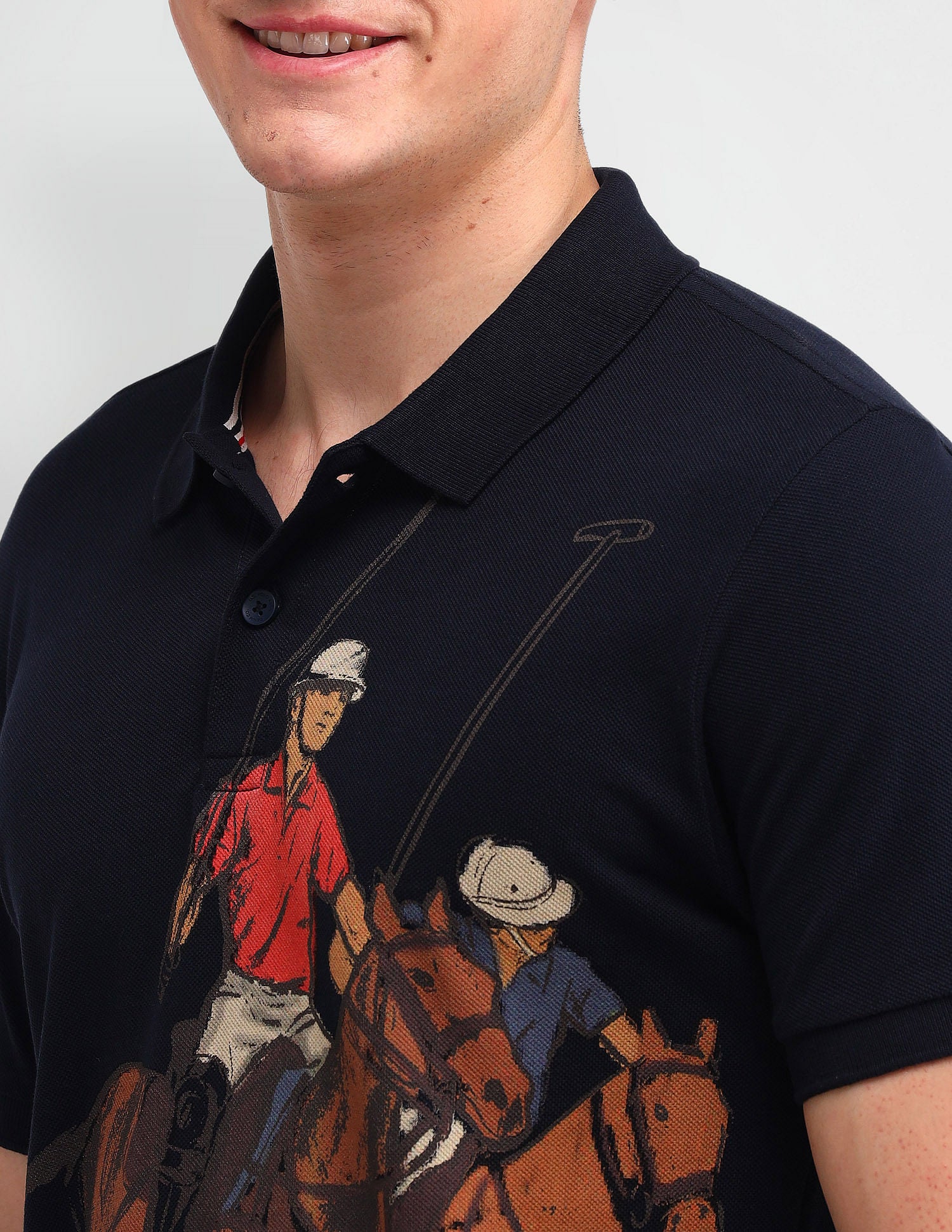 Outdoor Muscle Fit Brand Polo Shirt Navy - U.S. POLO ASSN. | Large