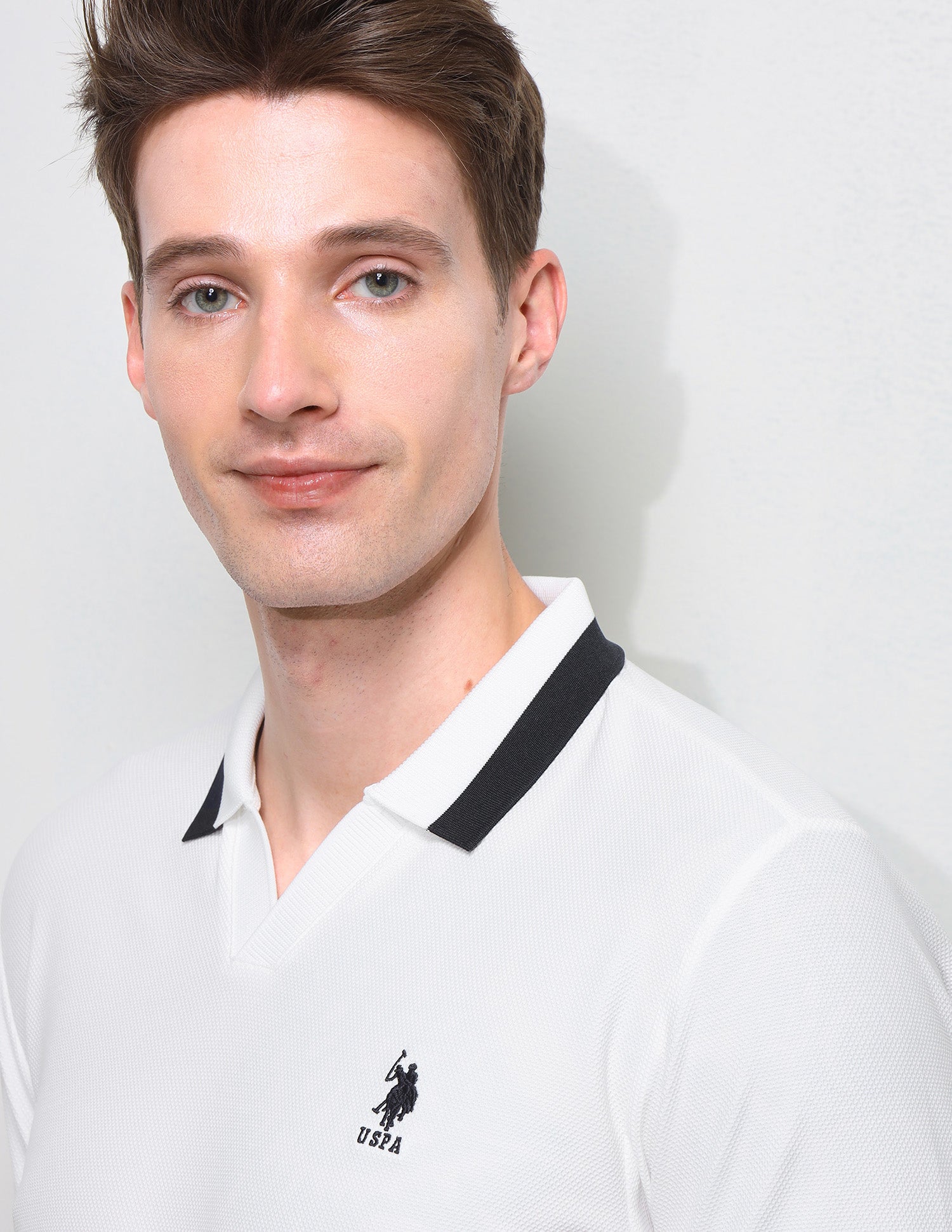 Solid Slim Fit Polo Shirt White - U.S. Polo Assn. India | Large