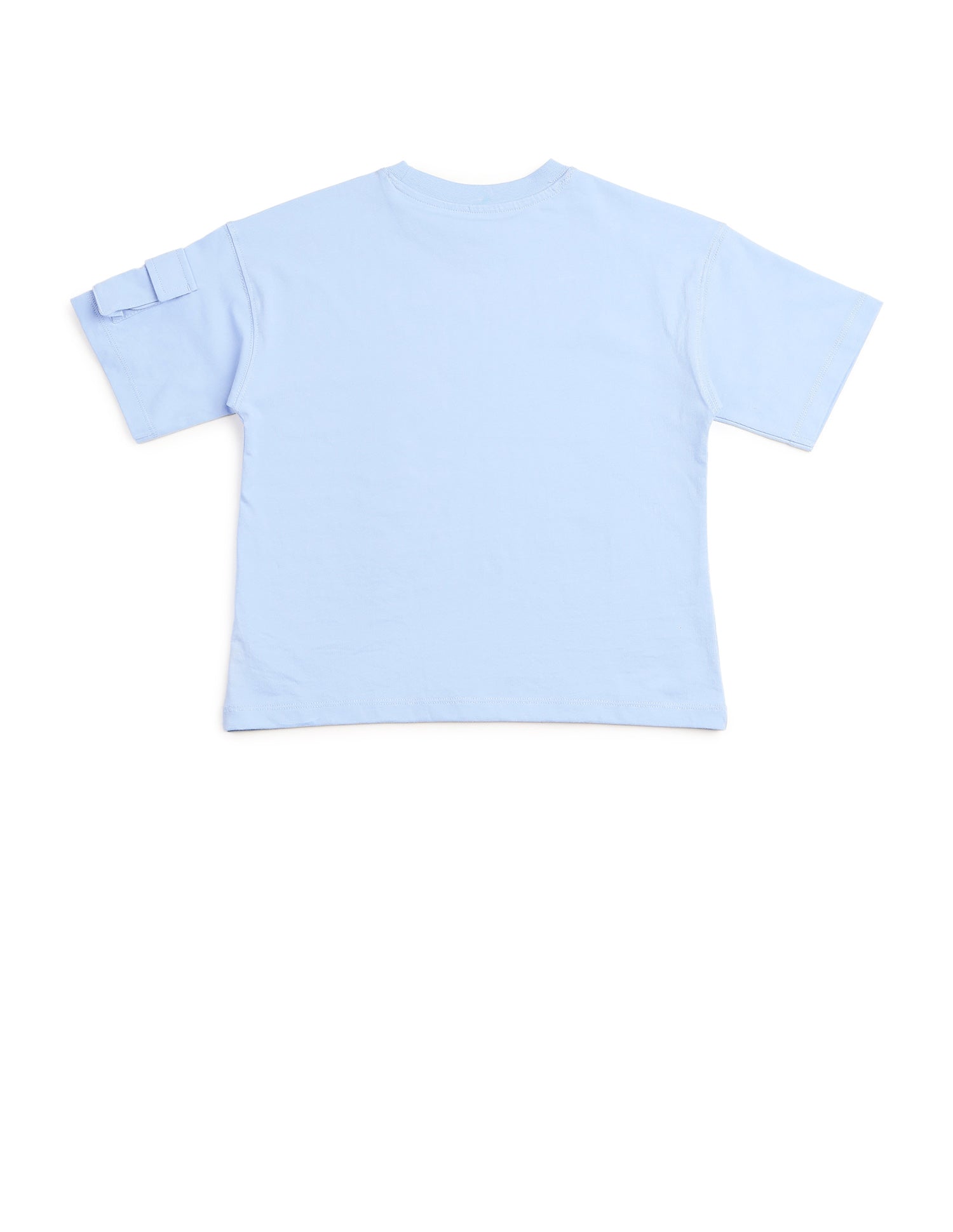 Boys Regular Fit Solid T-Shirt Light Blue - U.S. POLO ASSN. | Large