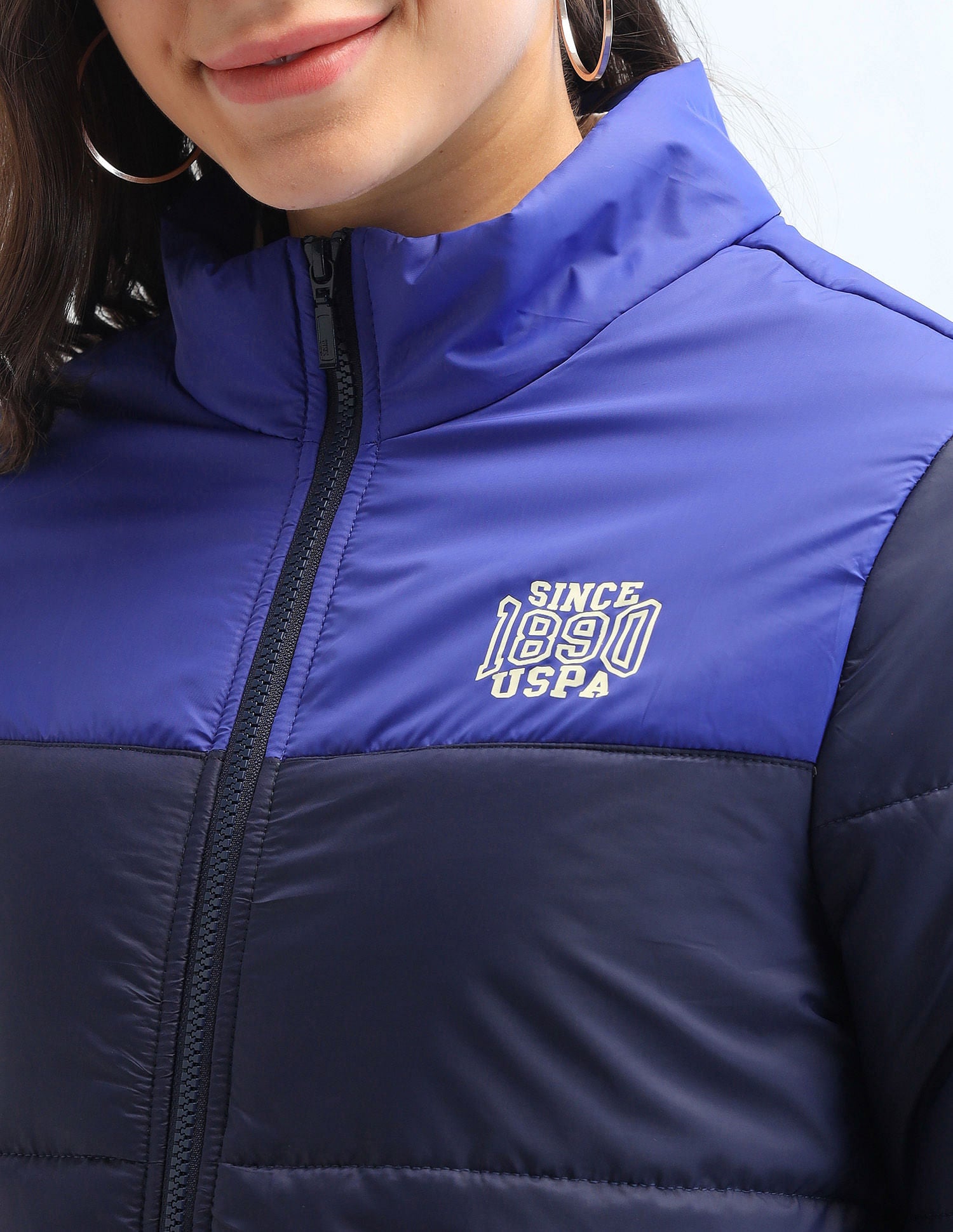 Color Blocked Puffer Jacket Multi - U.S. POLO ASSN. | Large