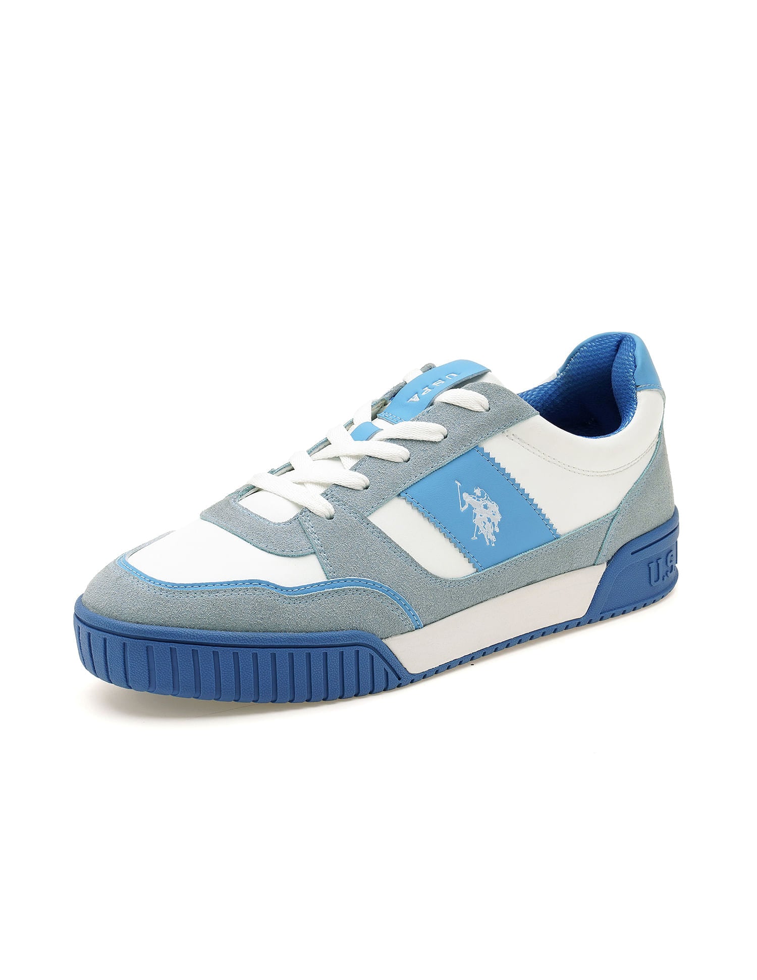 Men Rever Colourblocked Sneakers Blue - U.S. Polo Assn. India | Large