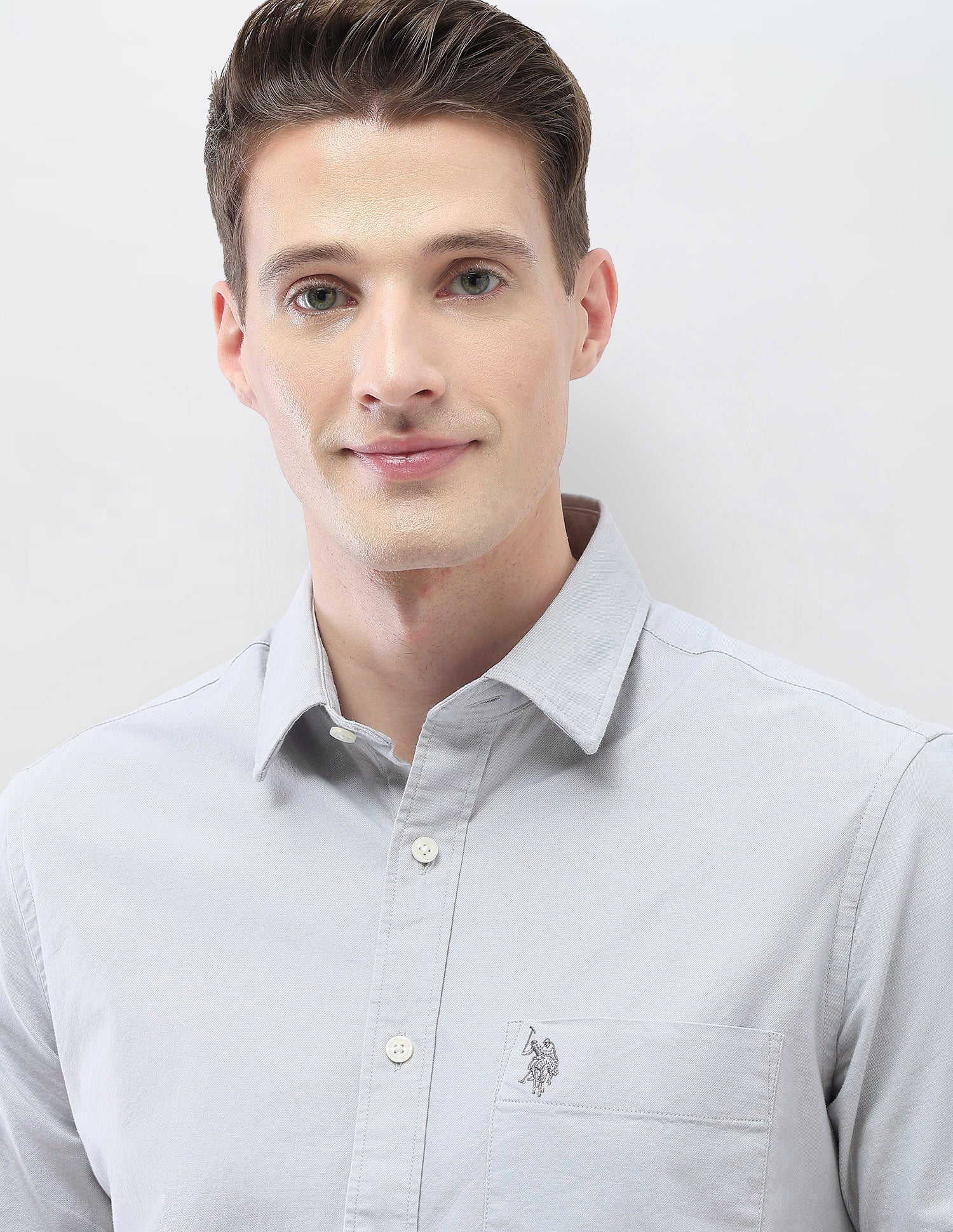 Casa De Campo Solid Shirt Light Grey - U.S. Polo Assn. India | Large