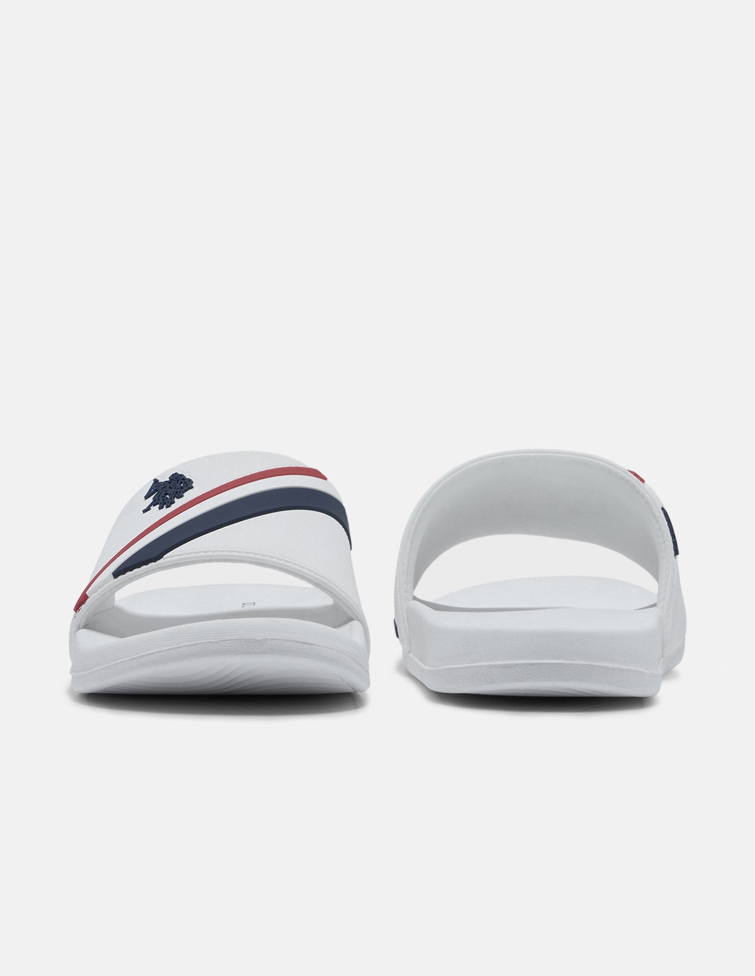 Striped Trevan Sliders White - U.S. Polo Assn. India | Large